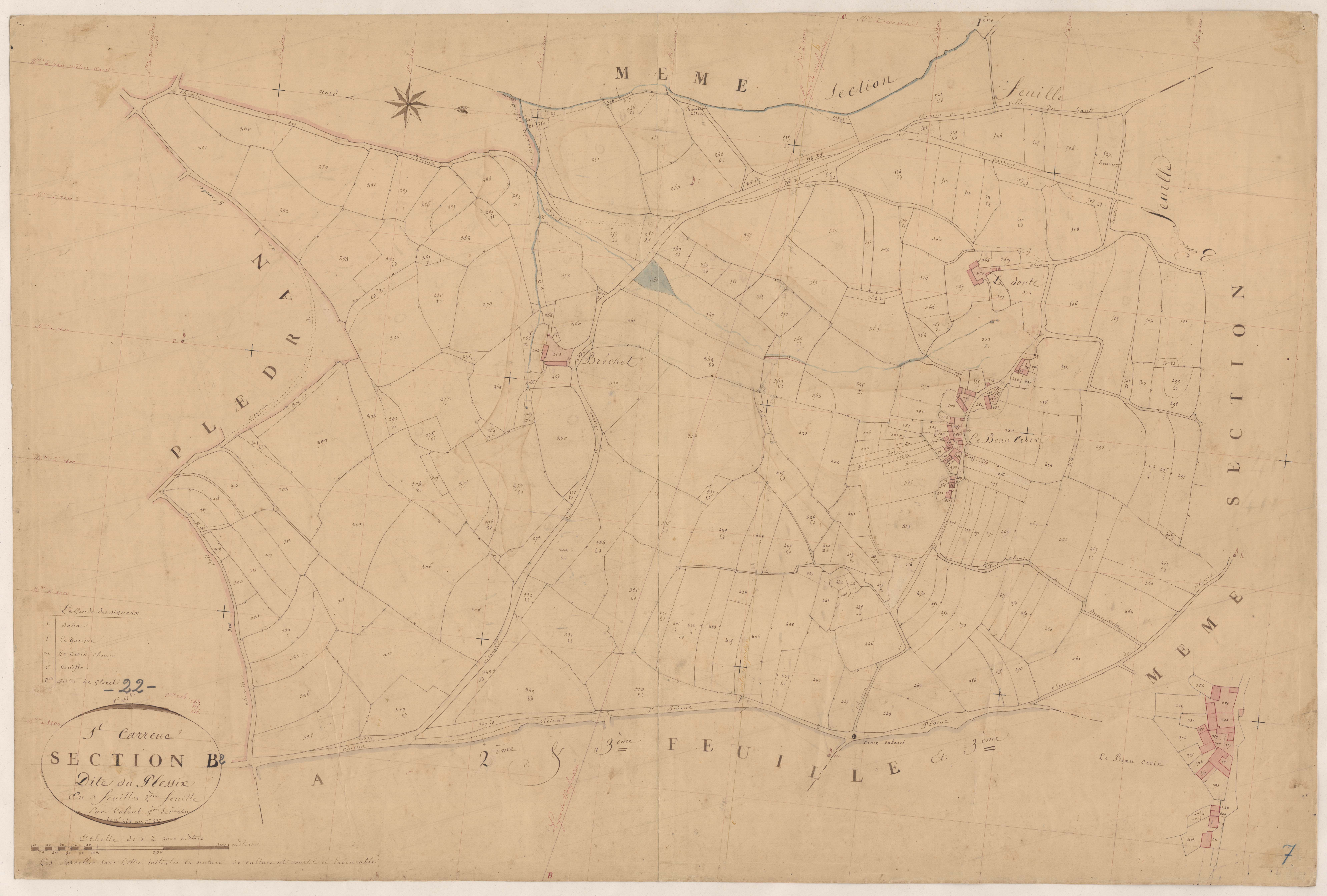 Saint-Carreuc - Section B, 2e feuille