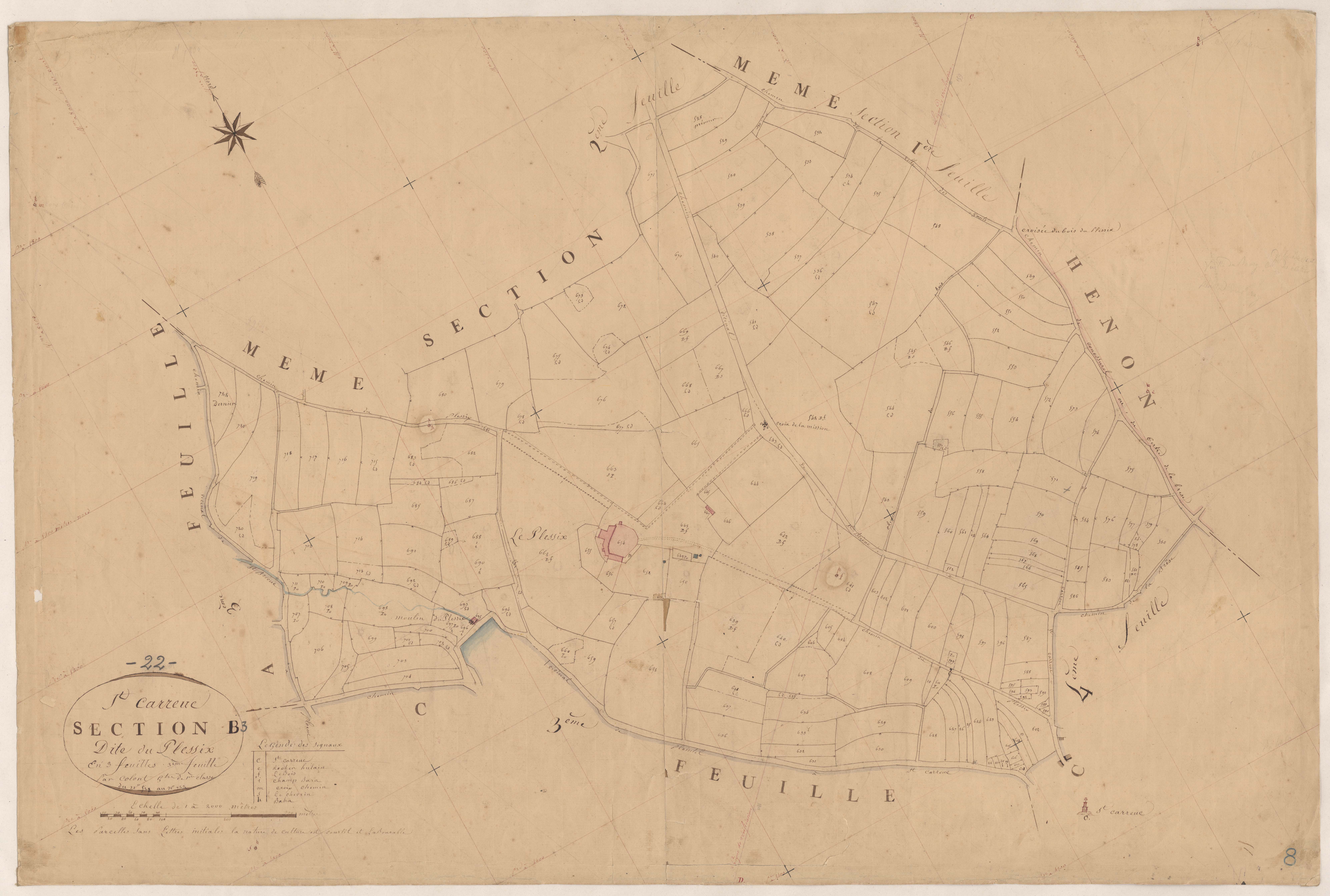 Saint-Carreuc - Section B, 3e feuille