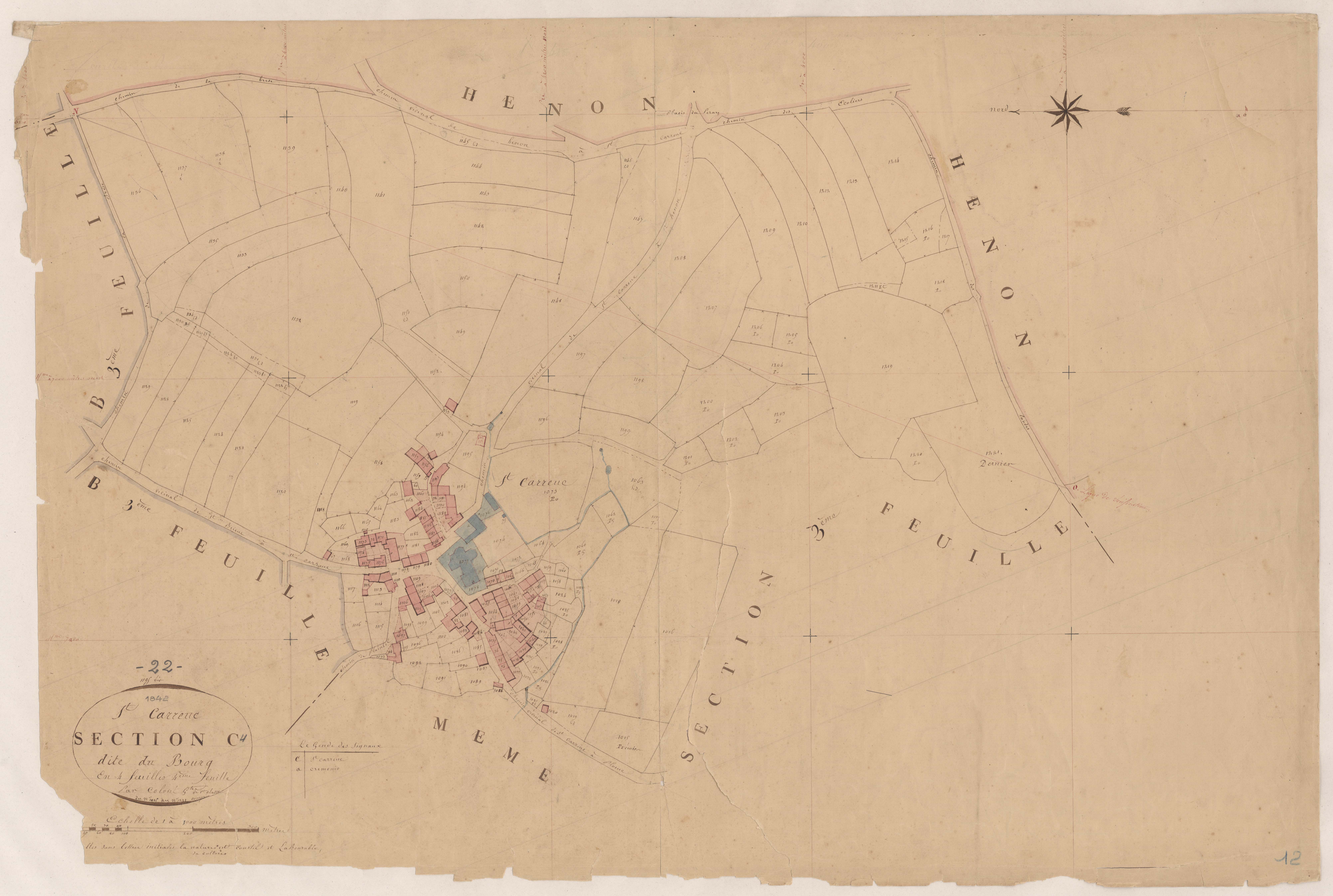 Saint-Carreuc - Section C, 4e feuille