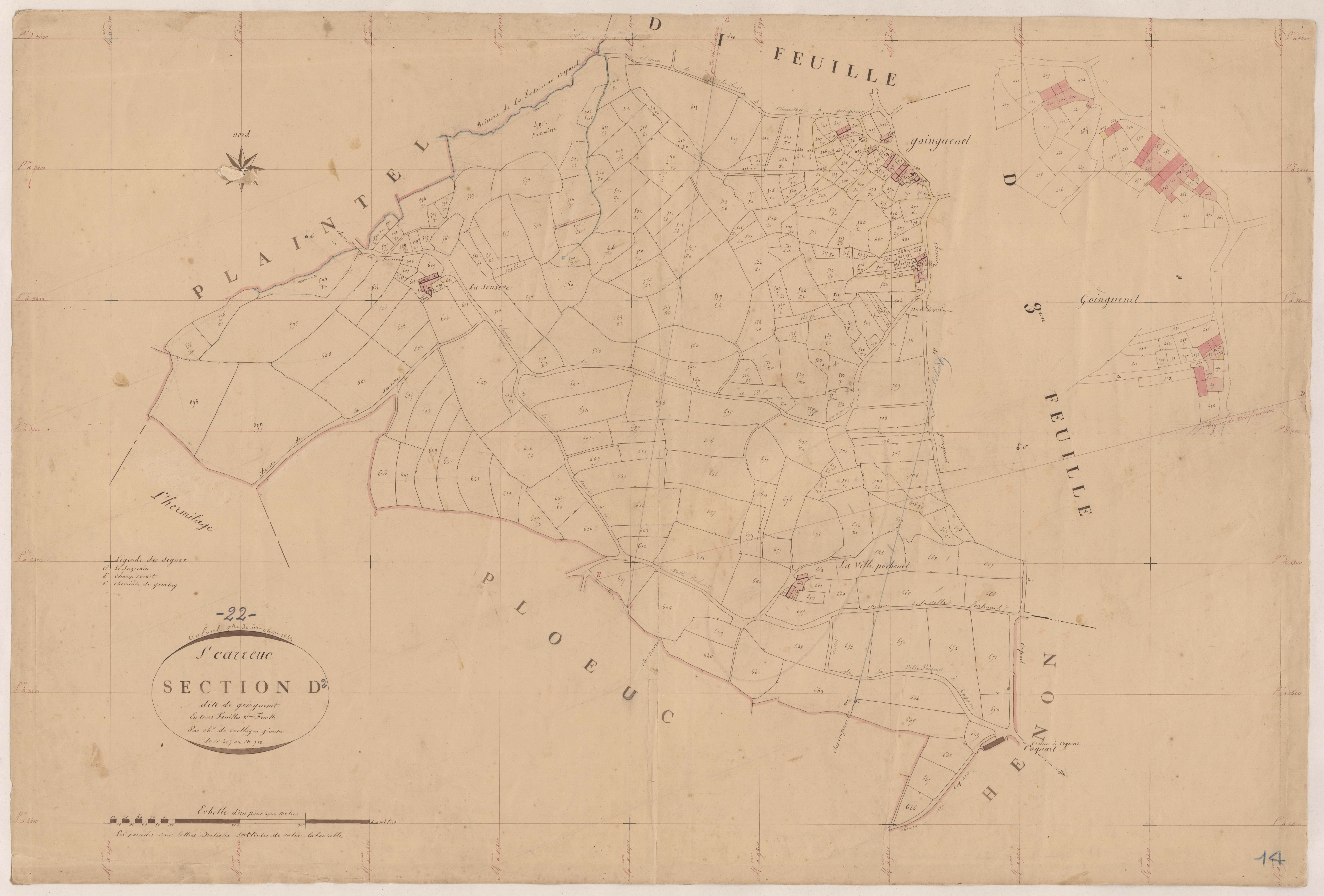 Saint-Carreuc - Section D, 2e feuille