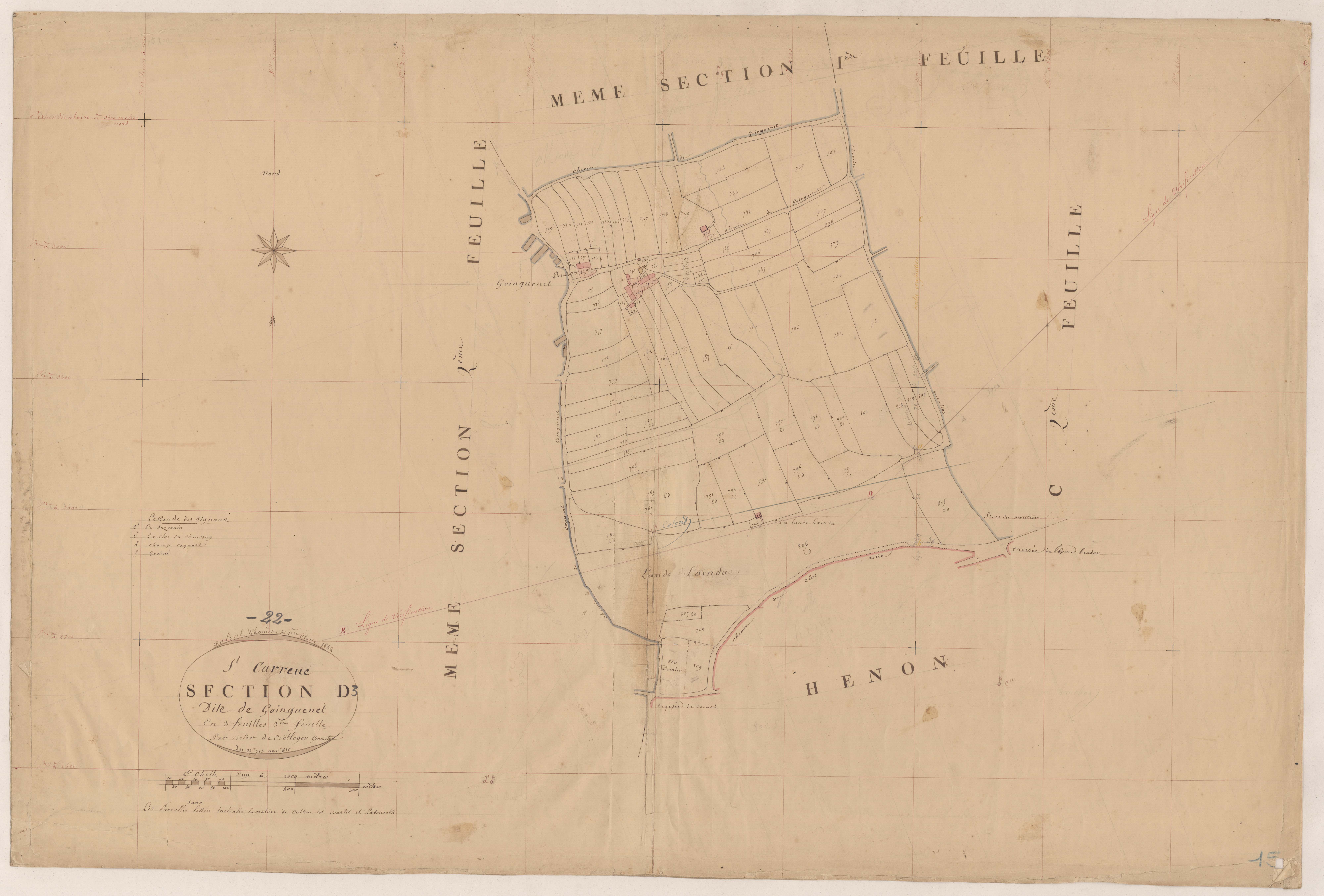 Saint-Carreuc - Section D, 3e feuille