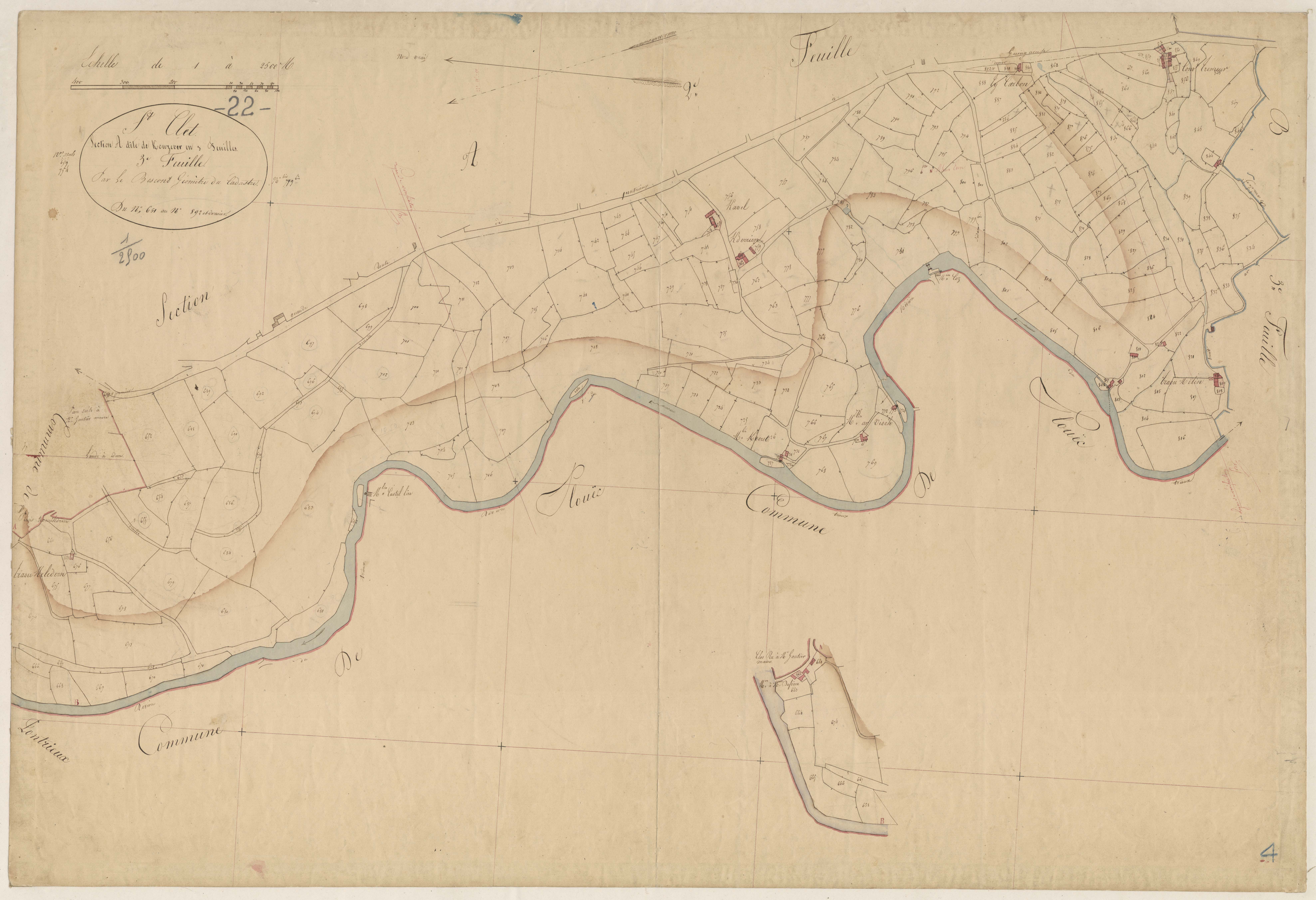Saint-Clet - Section A, 3e feuille