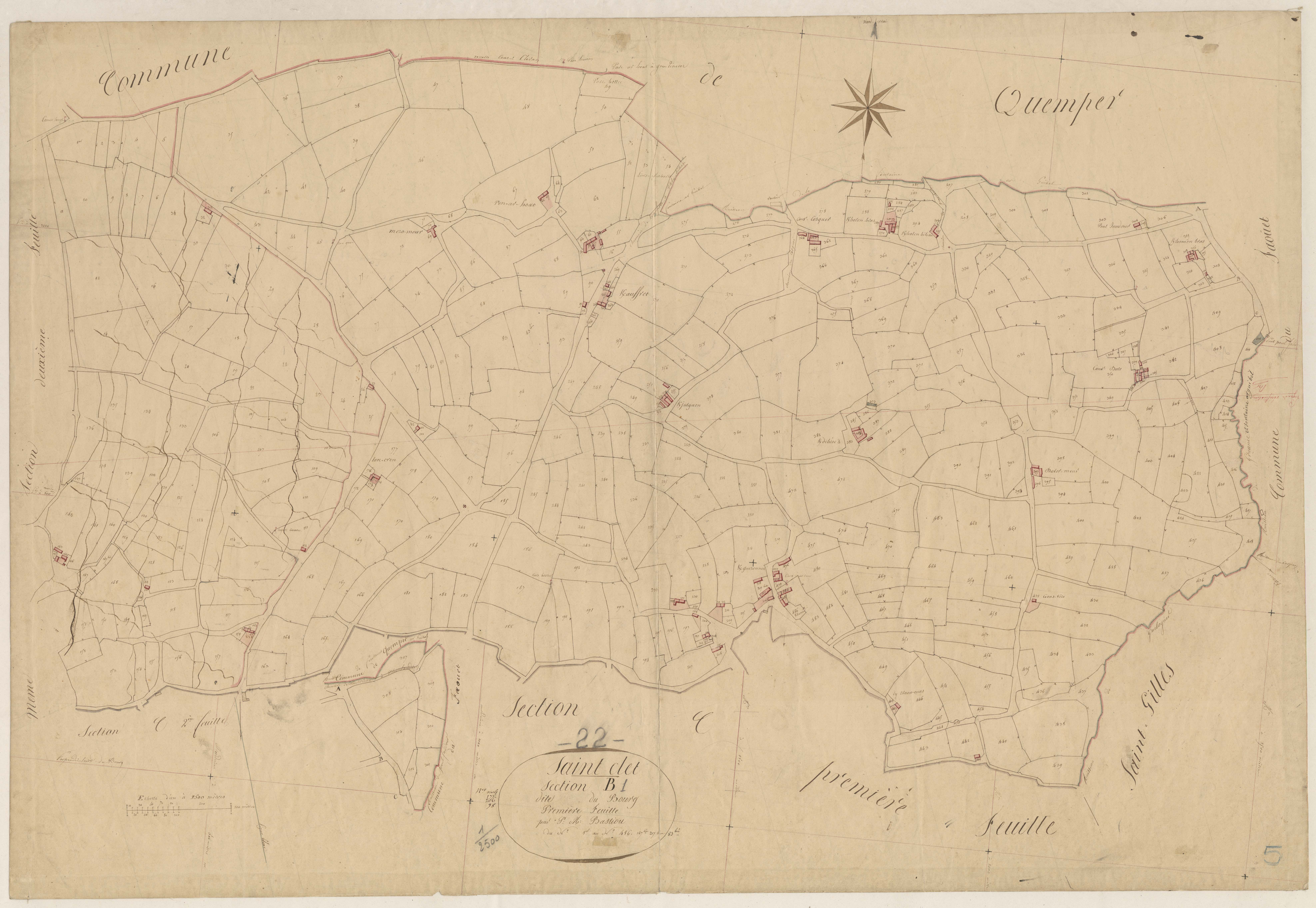 Saint-Clet - Section B, 1re feuille