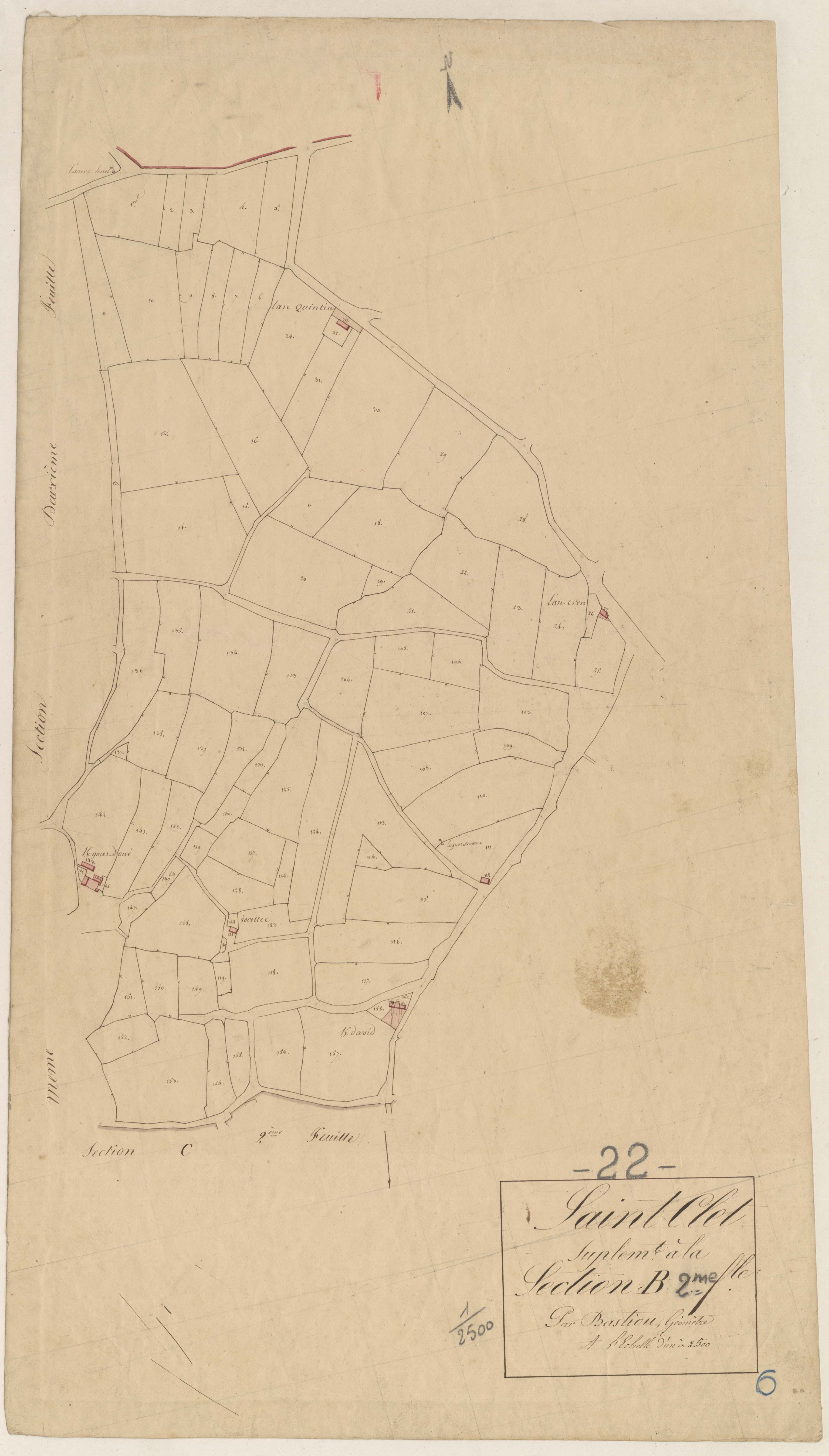 Saint-Clet - Section B, 2e feuille