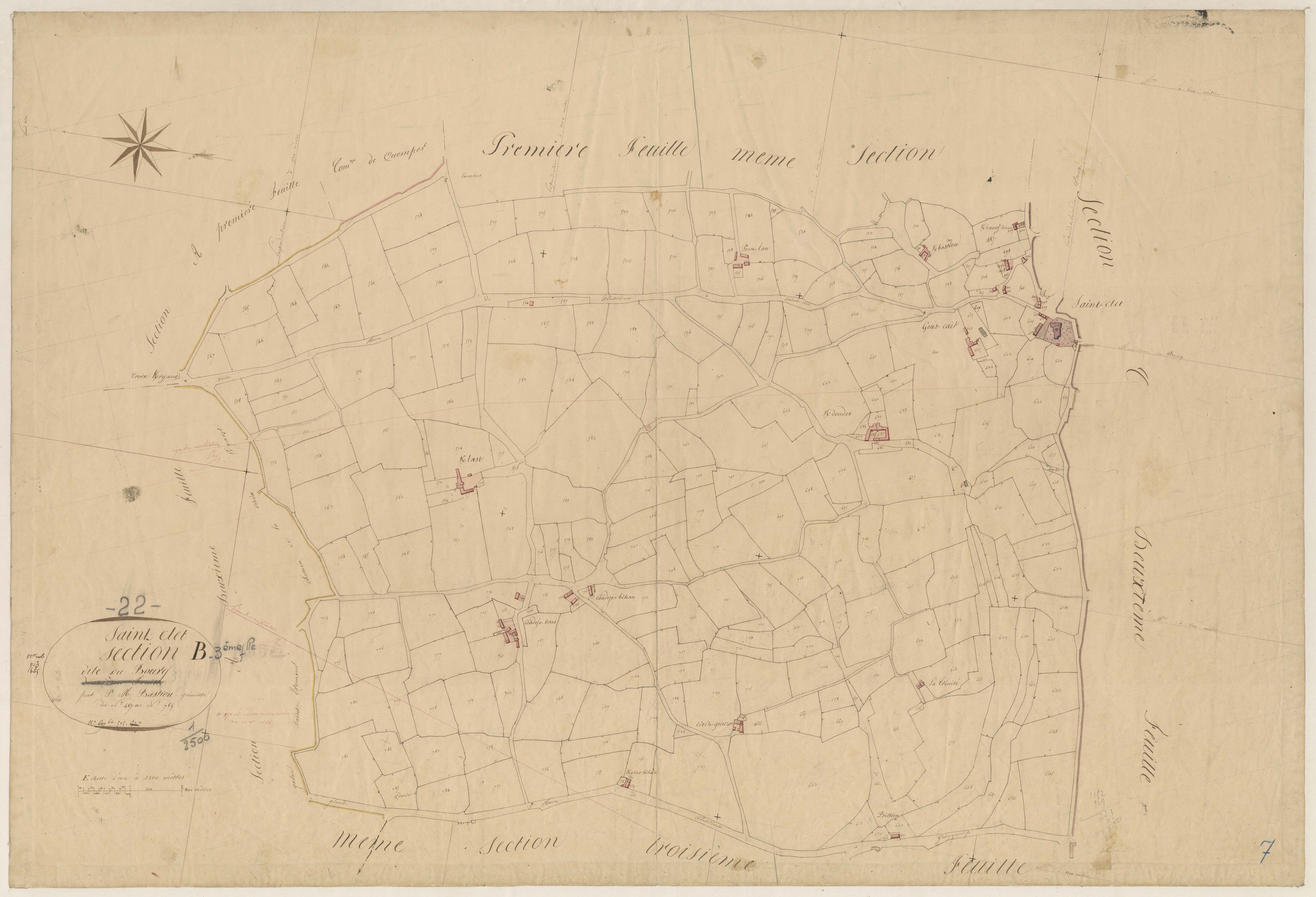 Saint-Clet - Section B, 3e feuille