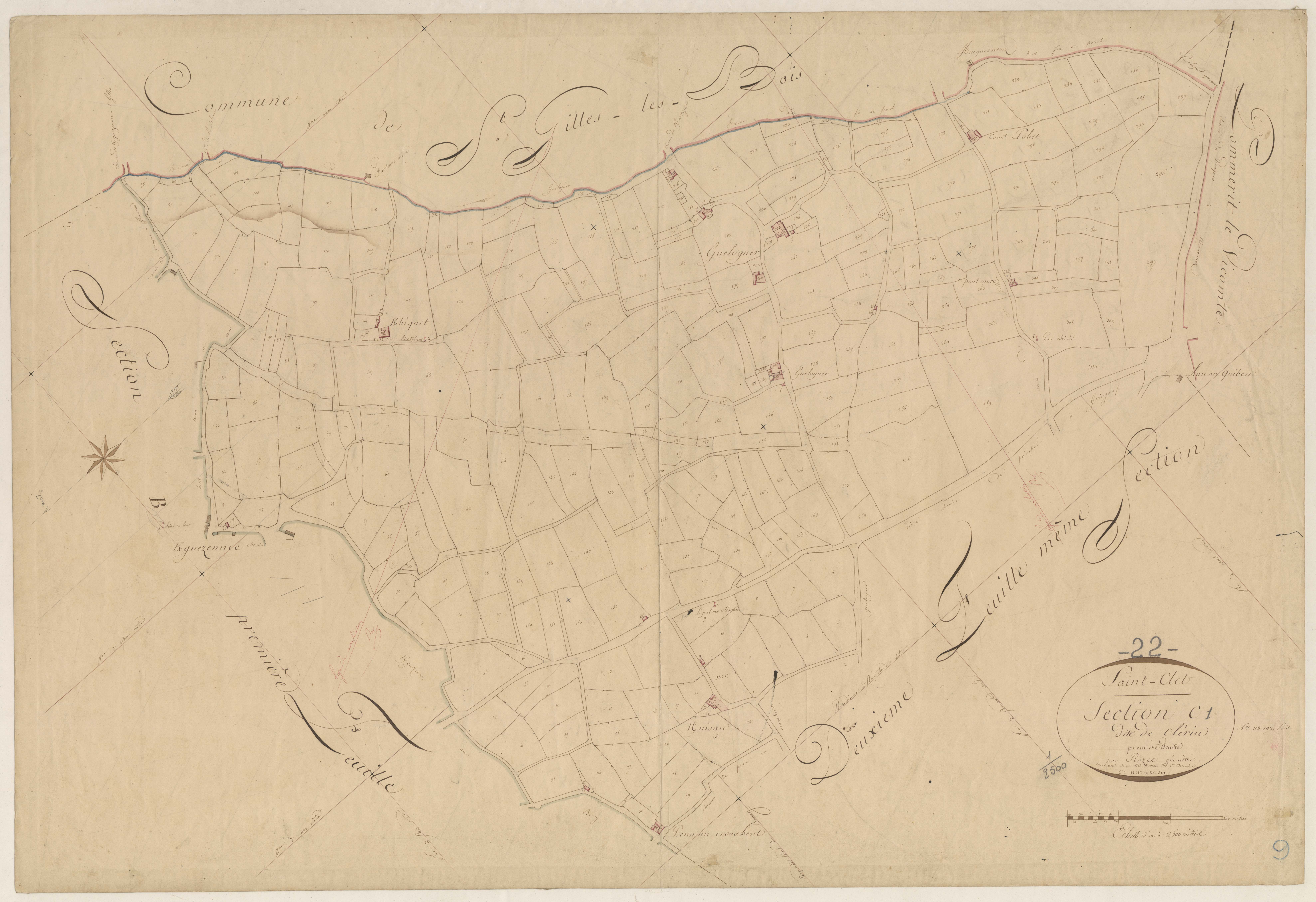 Saint-Clet - Section C, 1re feuille