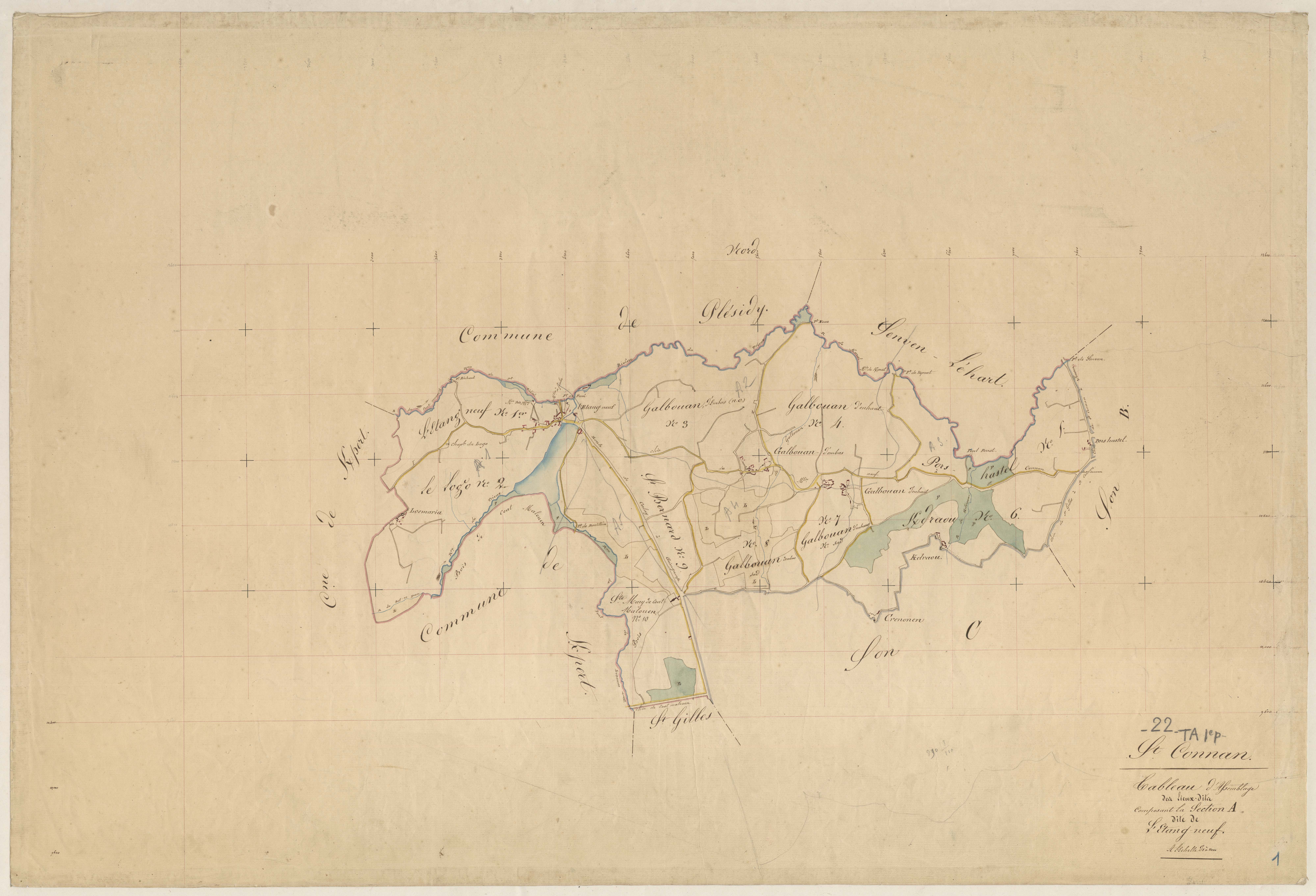 Saint-Connan - Tableau d'assemblage : section A