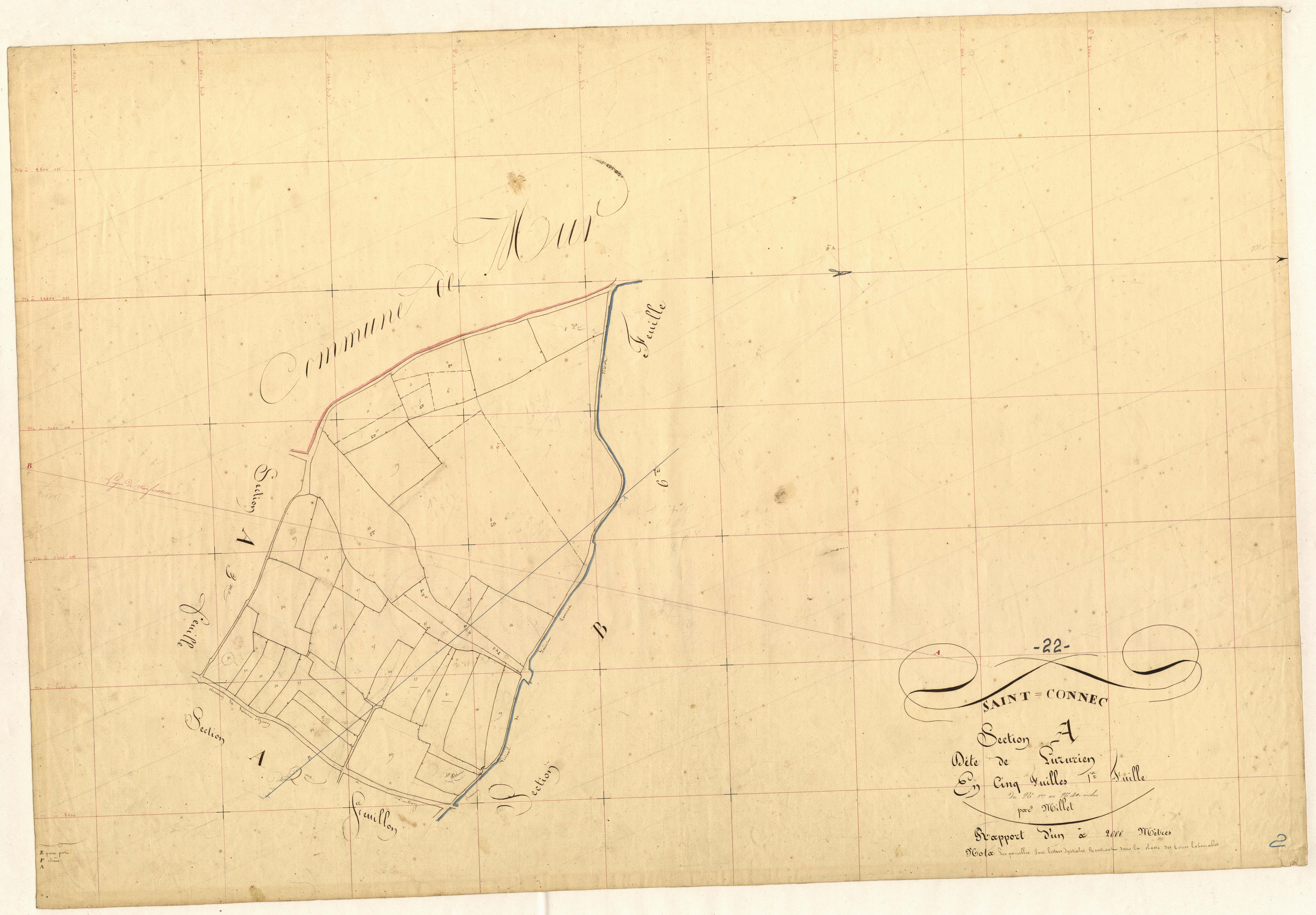 Saint-Connec - Section A, 1re feuille