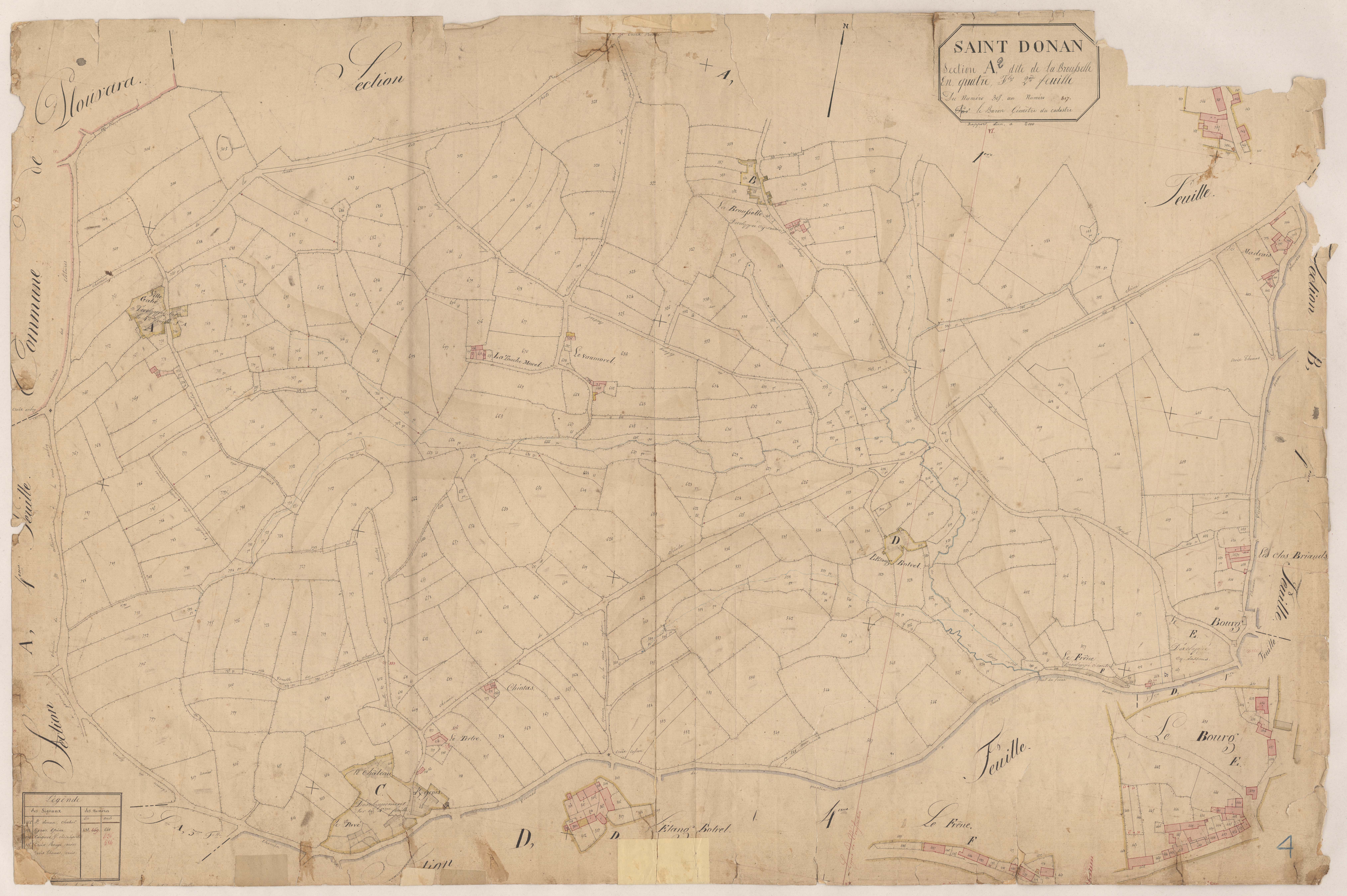 Saint-Donan - Section A, 2e feuille : développement