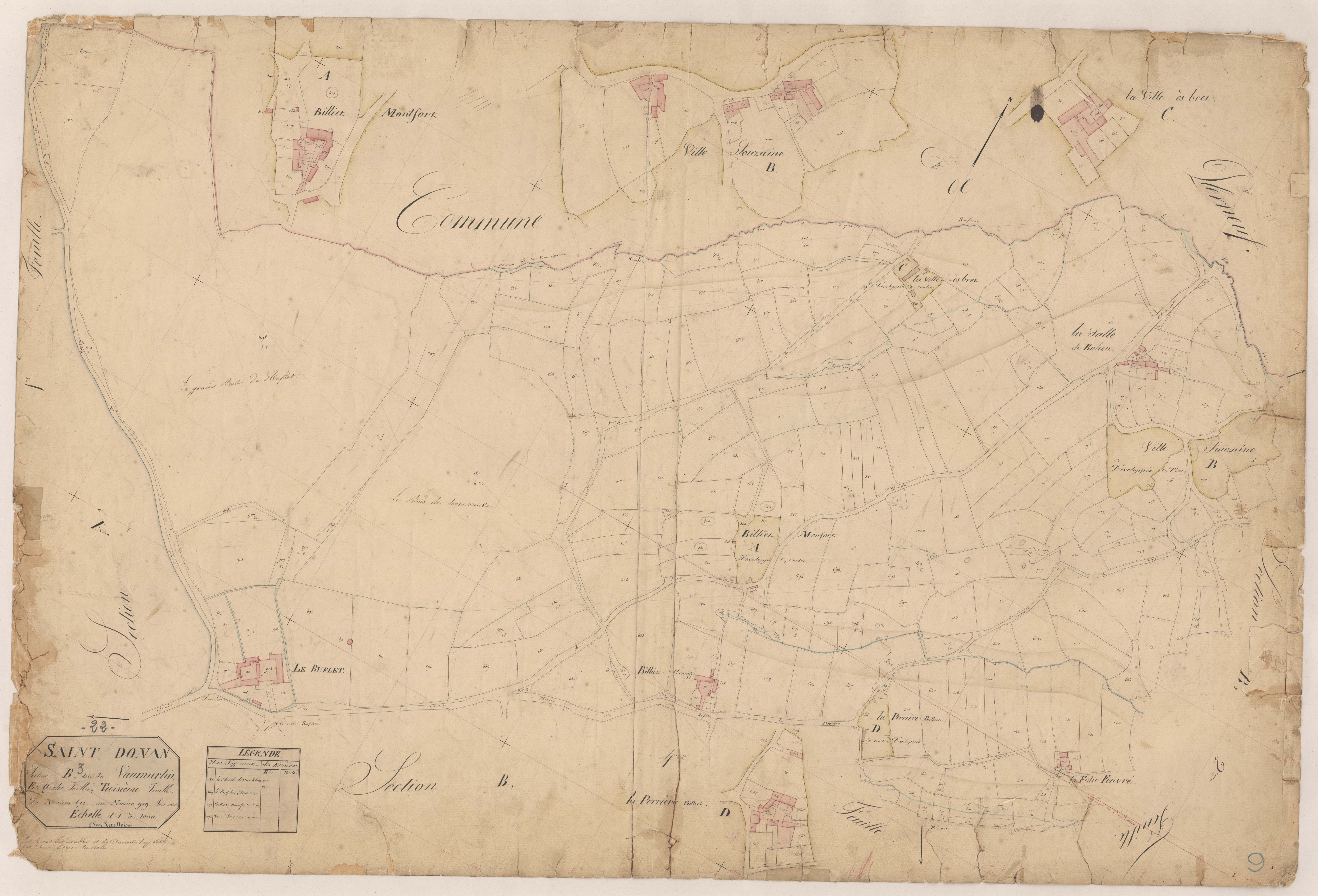 Saint-Donan - Section B, 3e feuille