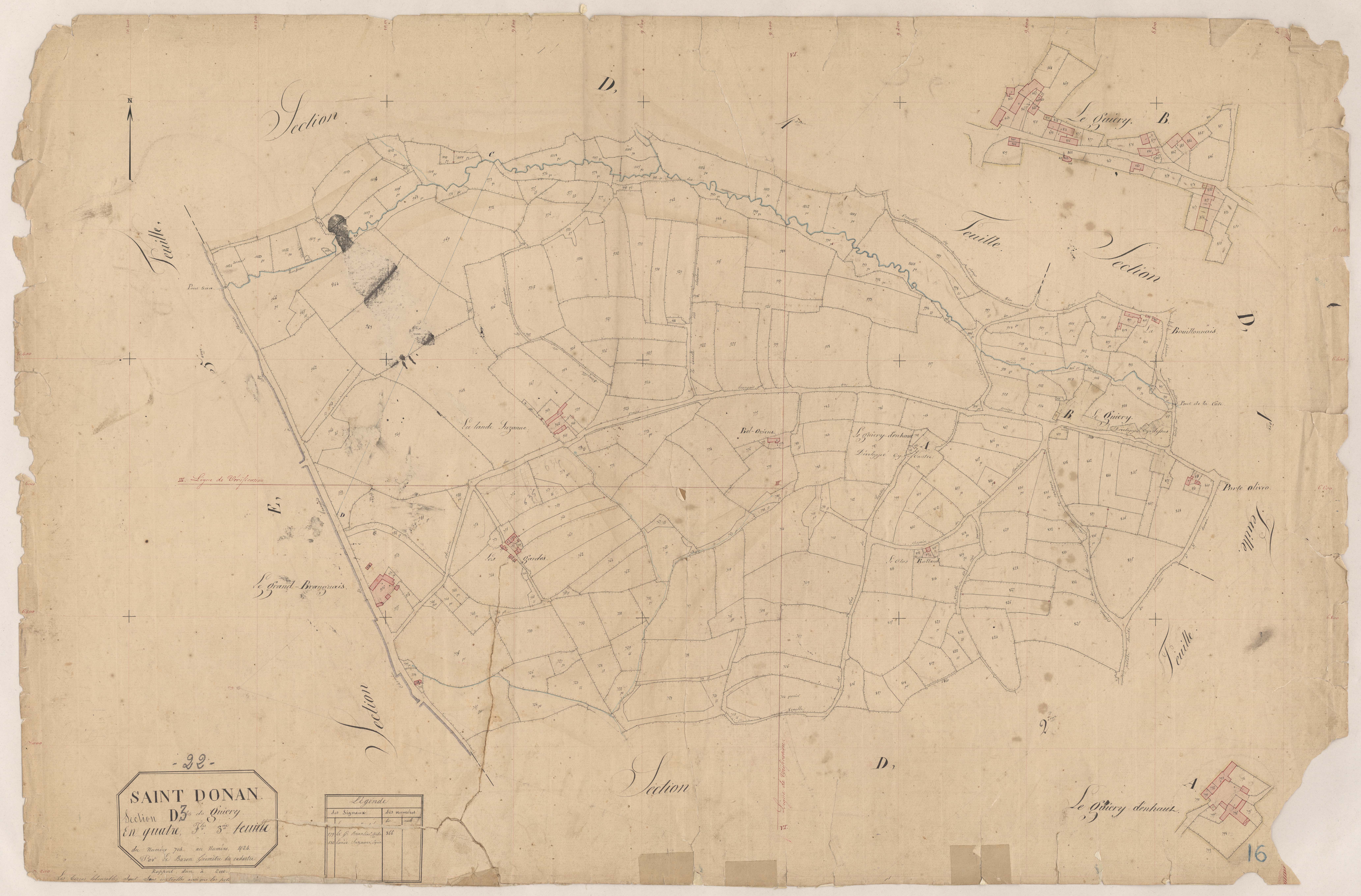 Saint-Donan - Section D, 3e feuille