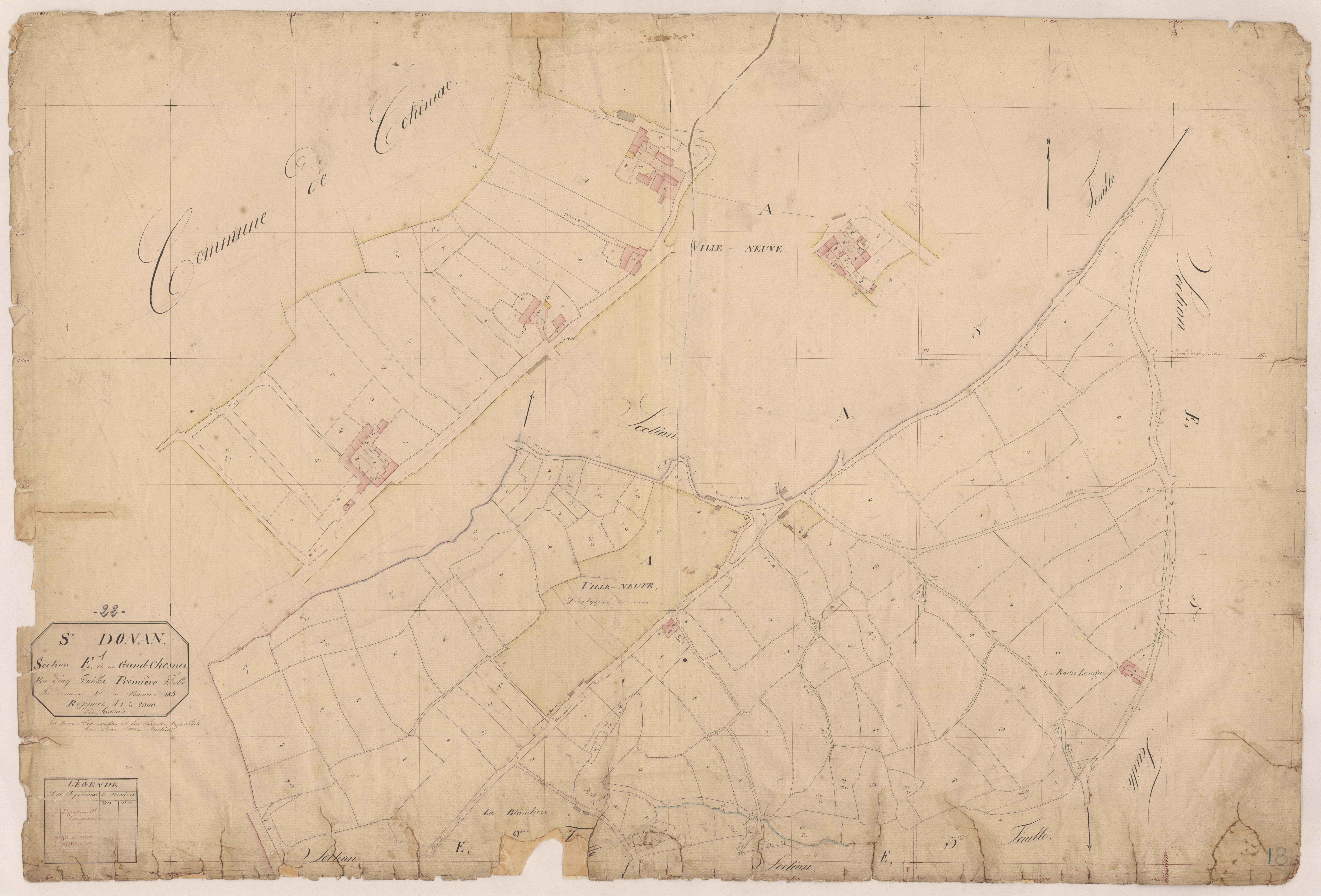 Saint-Donan - Section E, 1re feuille