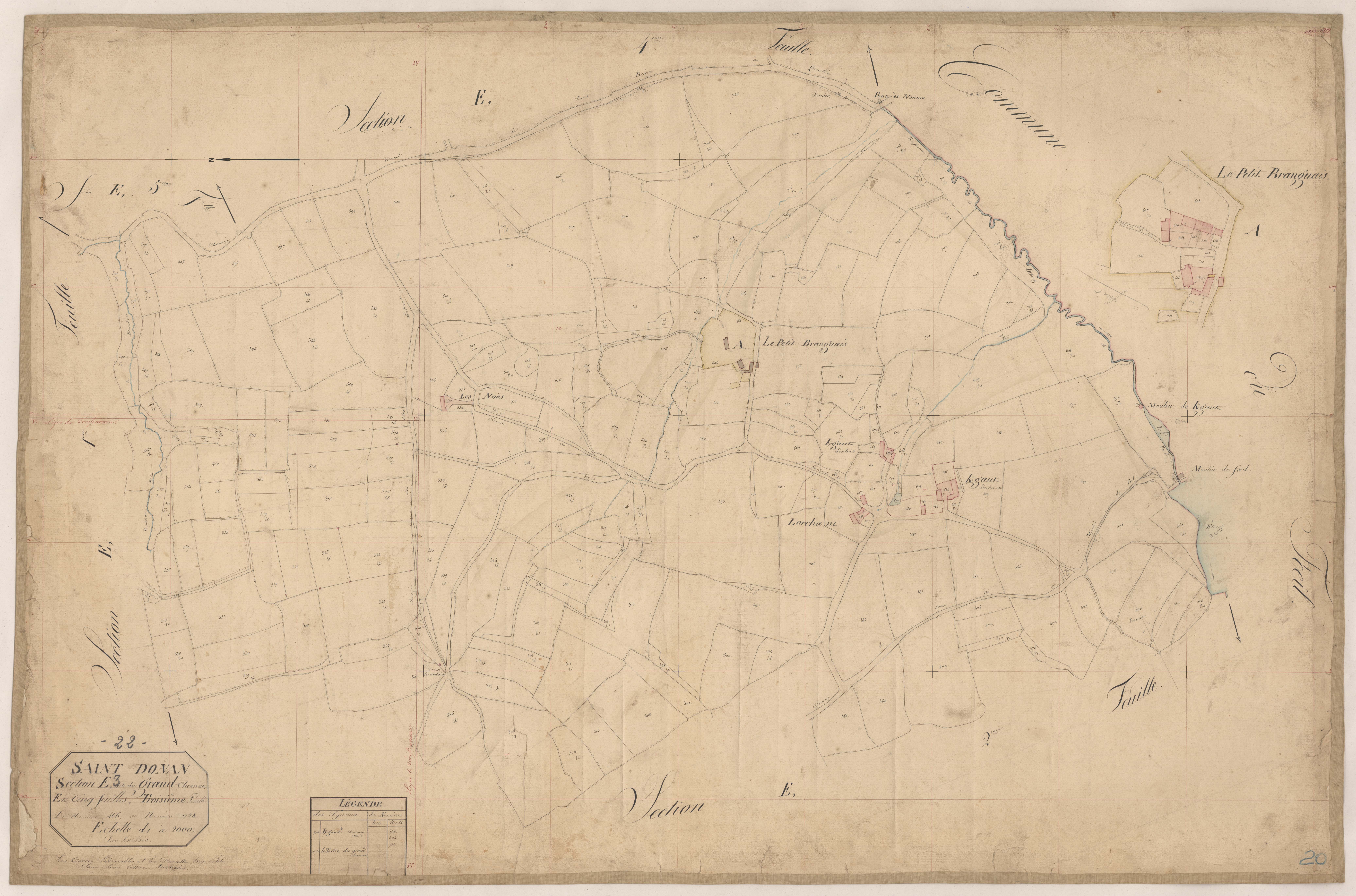Saint-Donan - Section E, 3e feuille