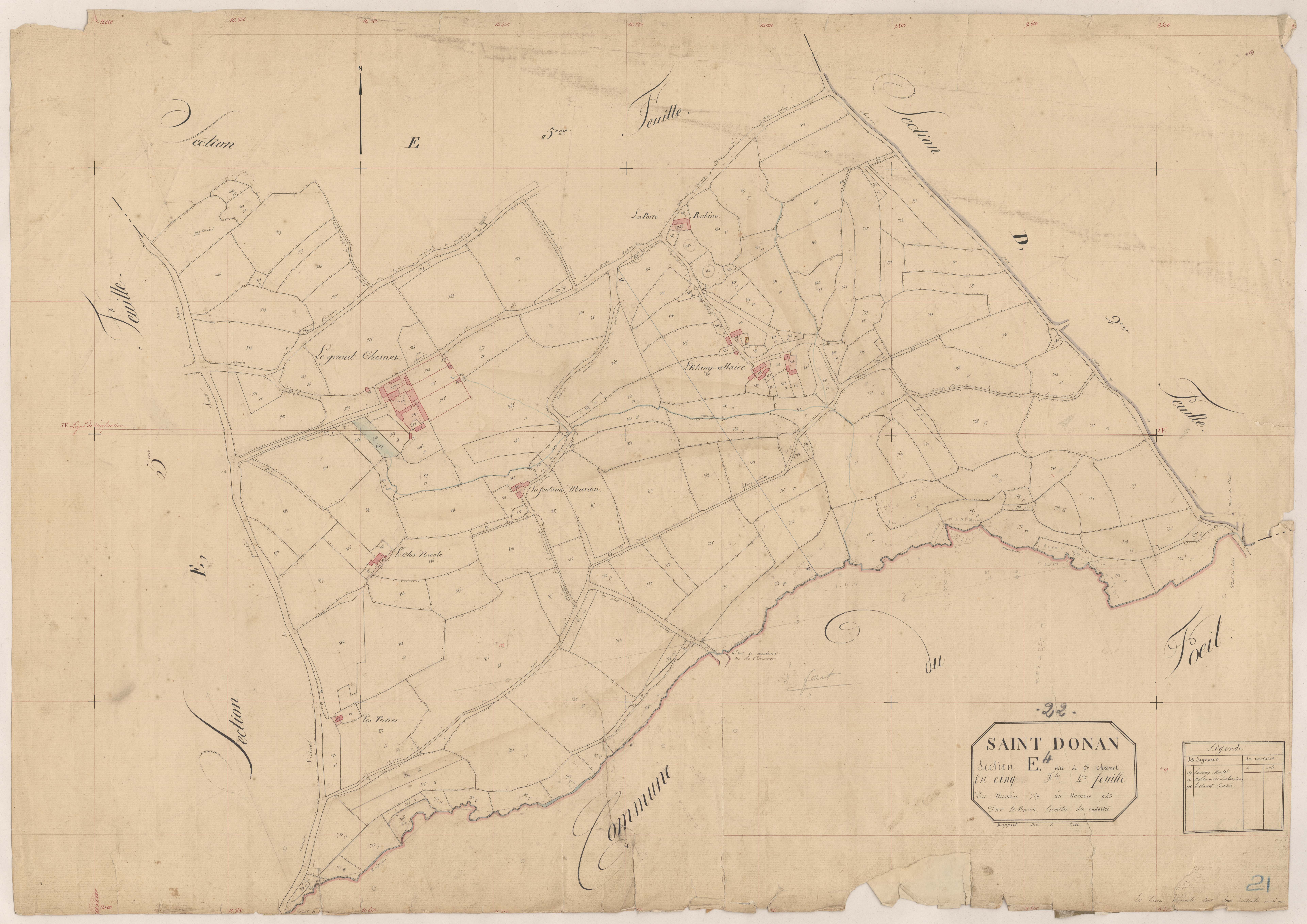 Saint-Donan - Section E, 4e feuille