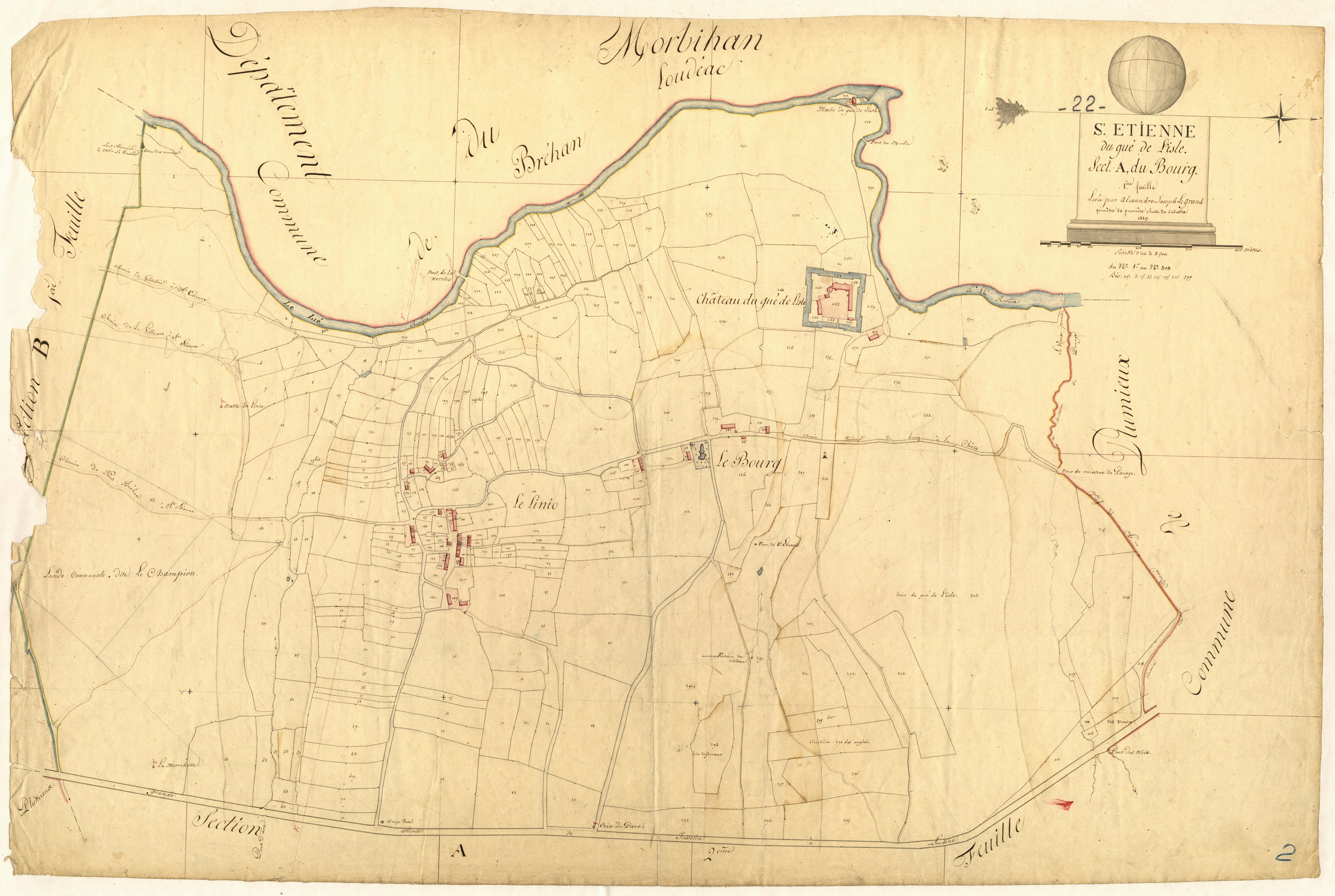 Saint-Étienne-du-Gué-de-l'Isle - Section A, 1re feuille