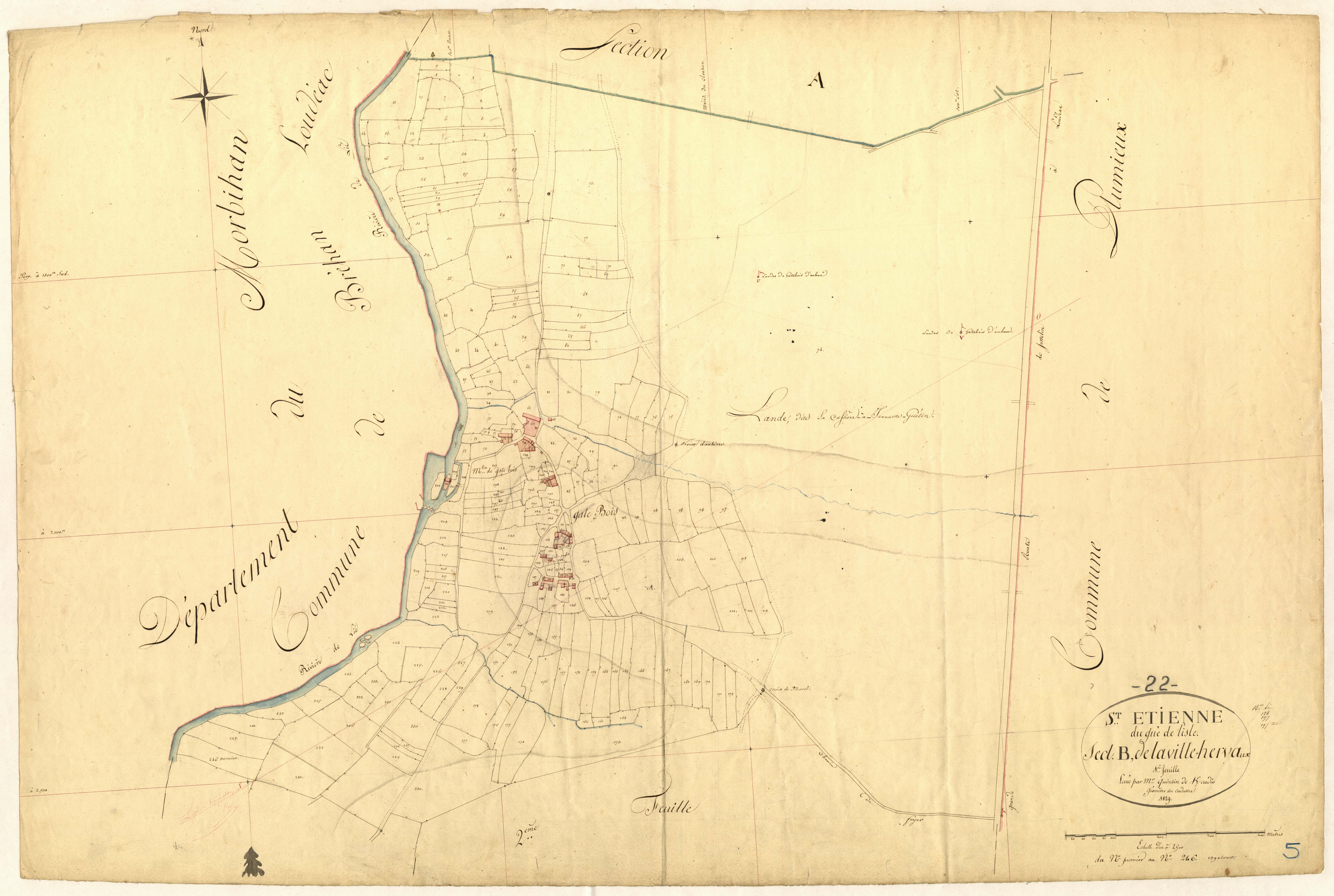 Saint-Étienne-du-Gué-de-l'Isle - Section B, 1re feuille
