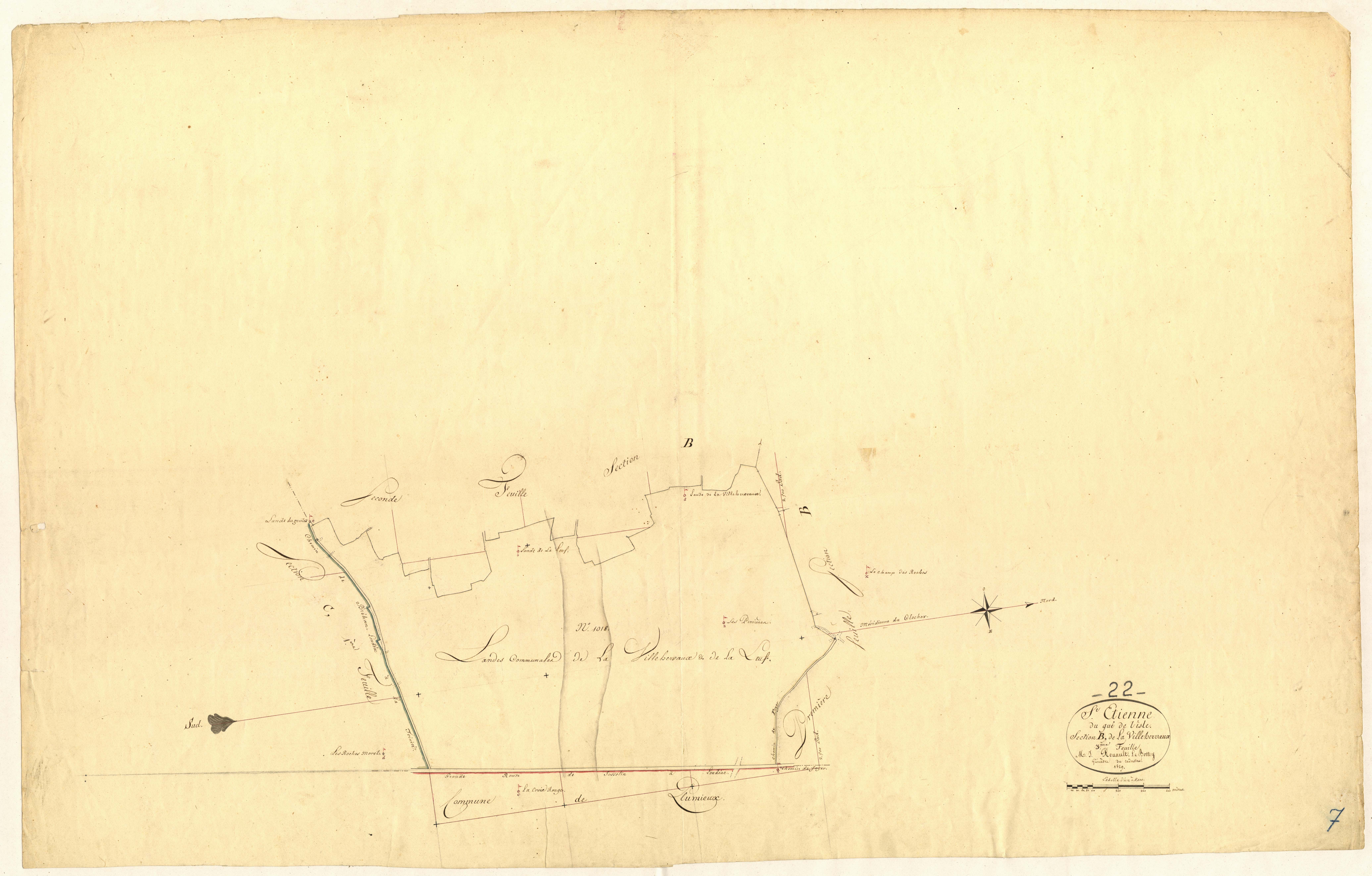 Saint-Étienne-du-Gué-de-l'Isle - Section B, 3e feuille