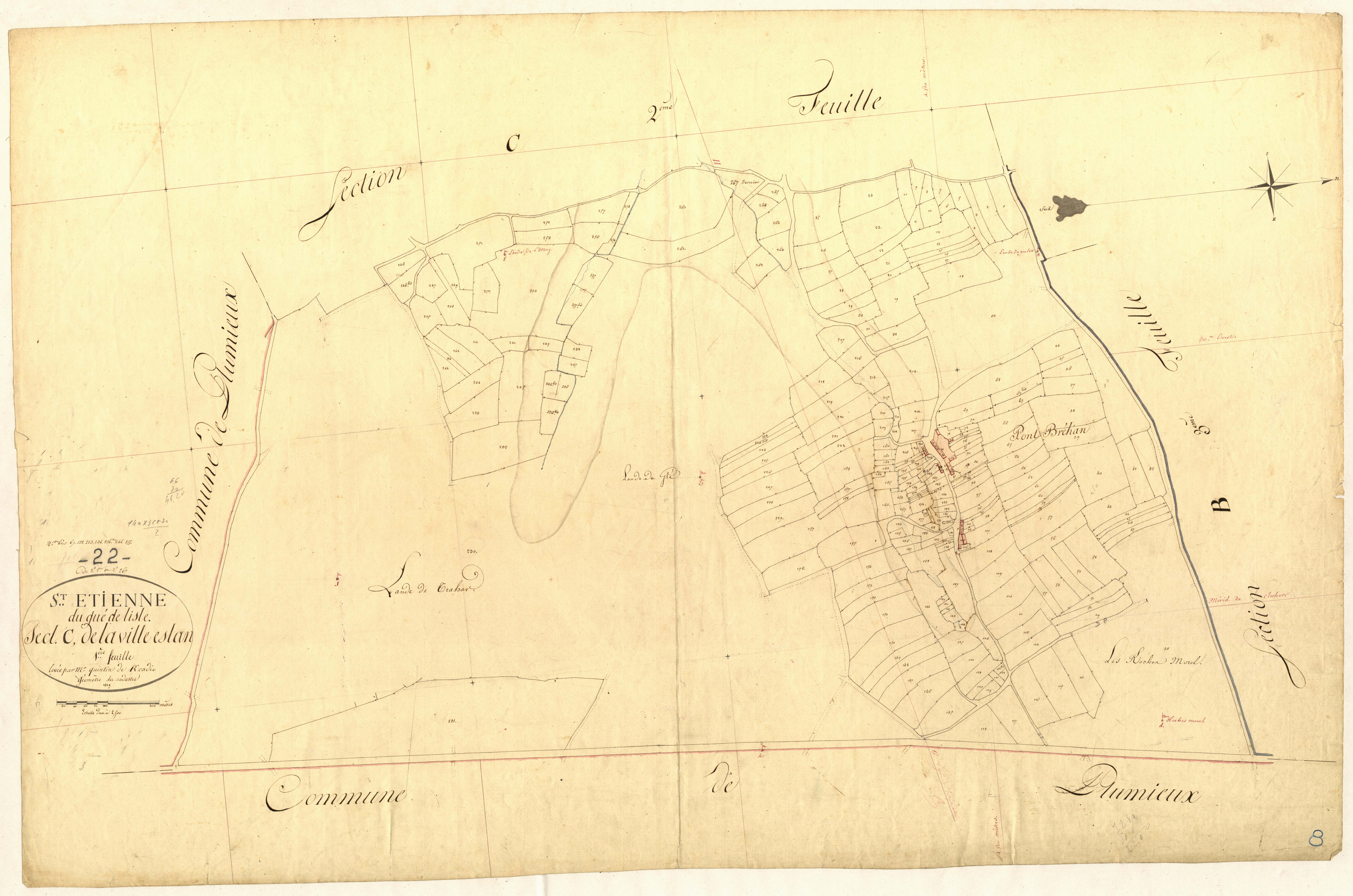 Saint-Étienne-du-Gué-de-l'Isle - Section C, 1re feuille
