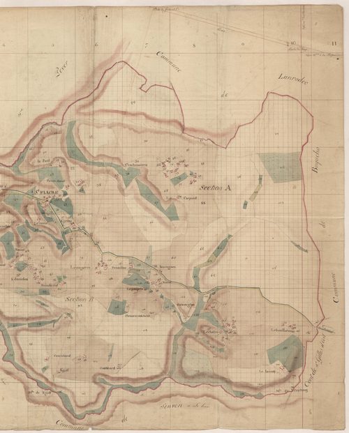 Saint-Fiacre - Plan géométrique, partie Est.