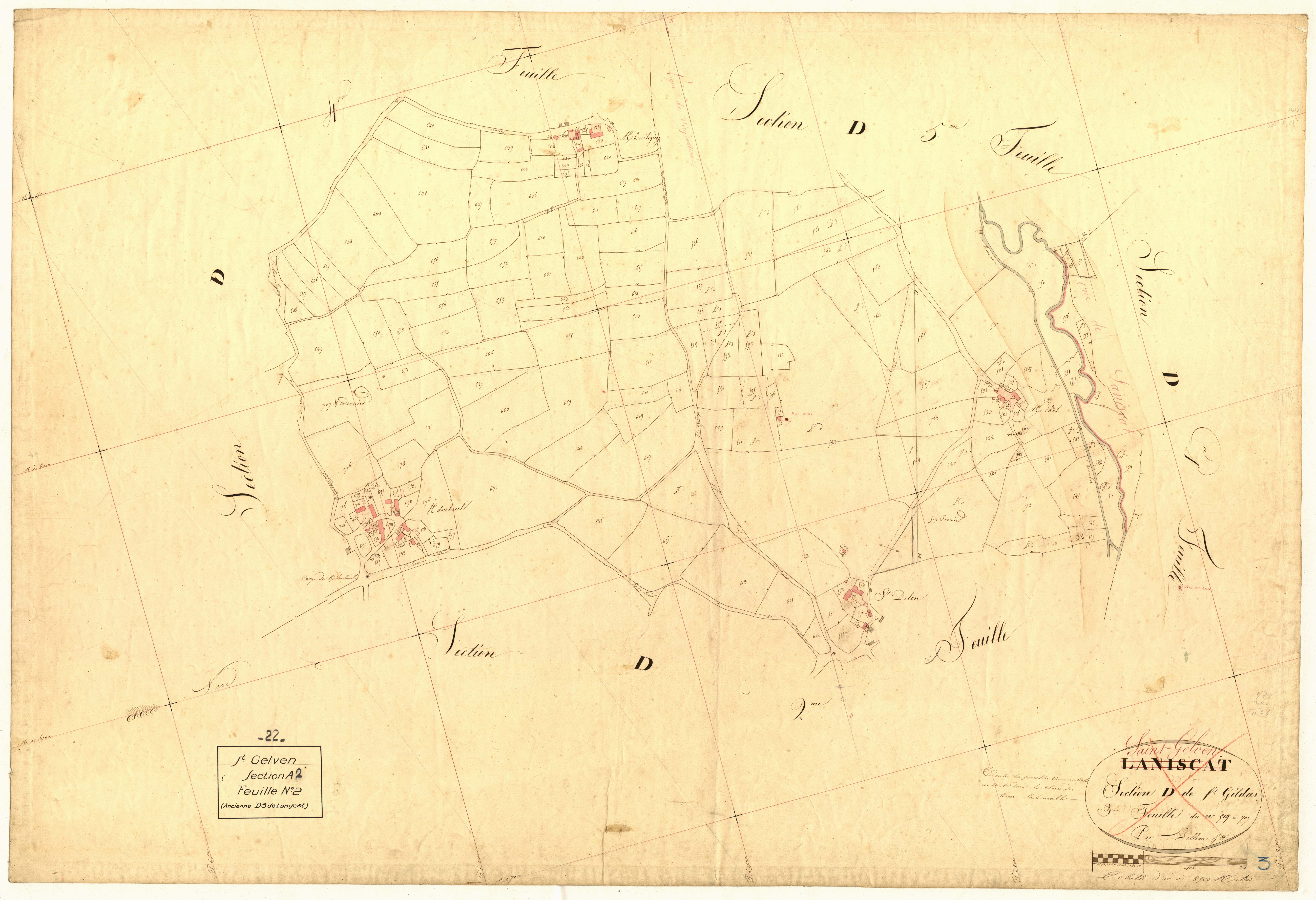 Saint-Gelven - Section D, 3e feuille (devenue section A, 2e feuille)