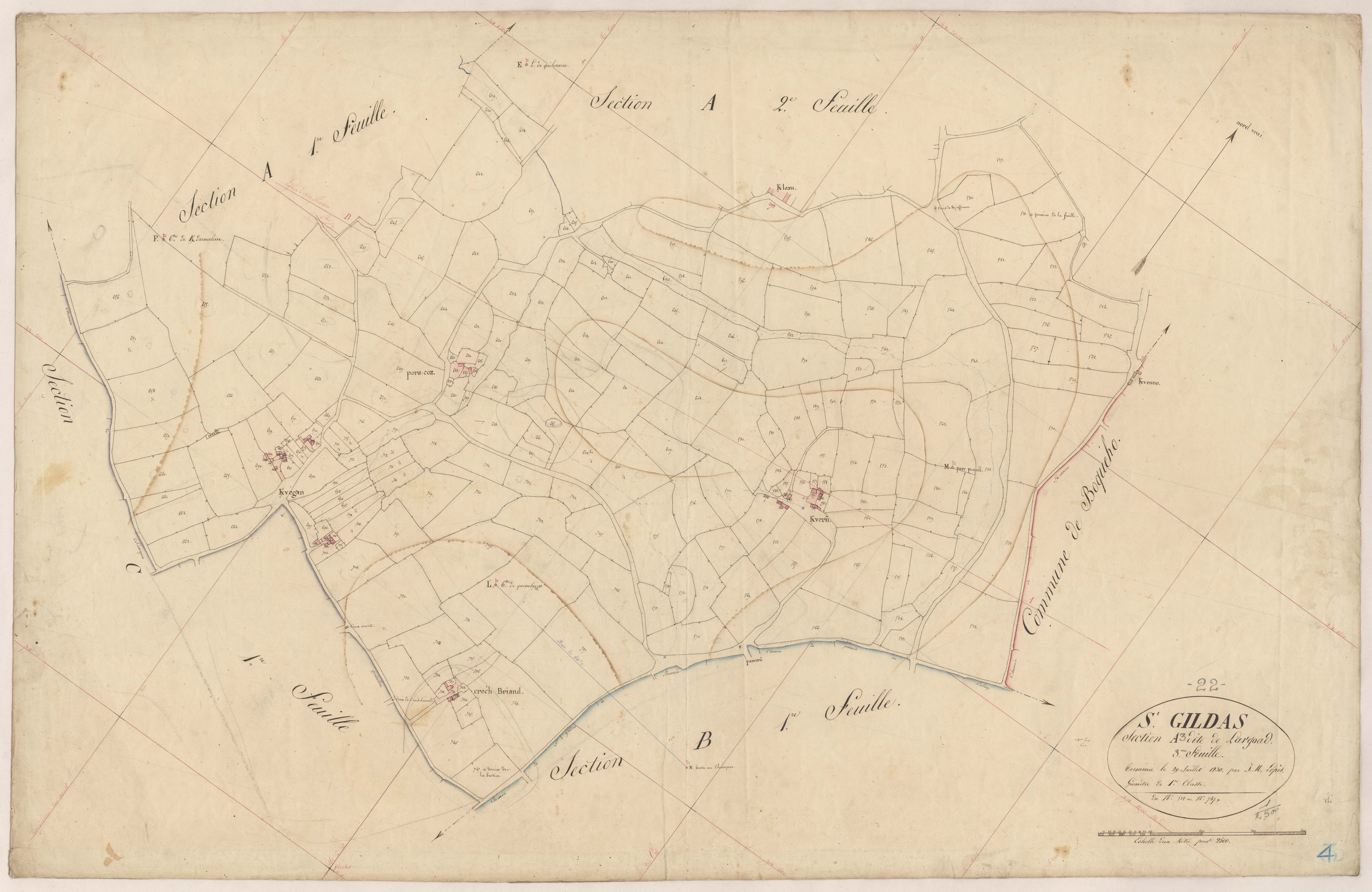 Saint-Gildas - Section A, 3e feuille