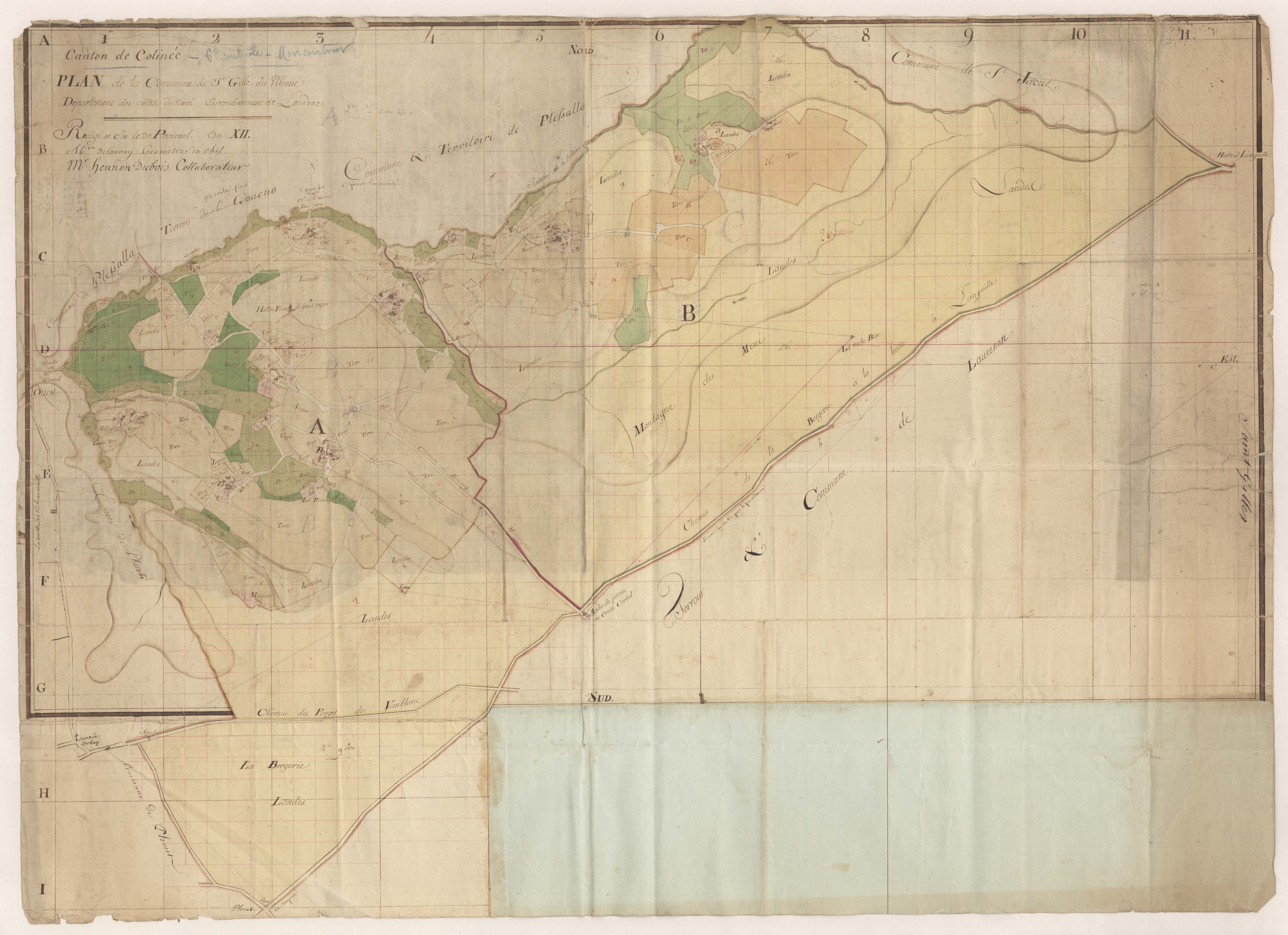 Saint-Gilles-du-Mené - Plan géométrique