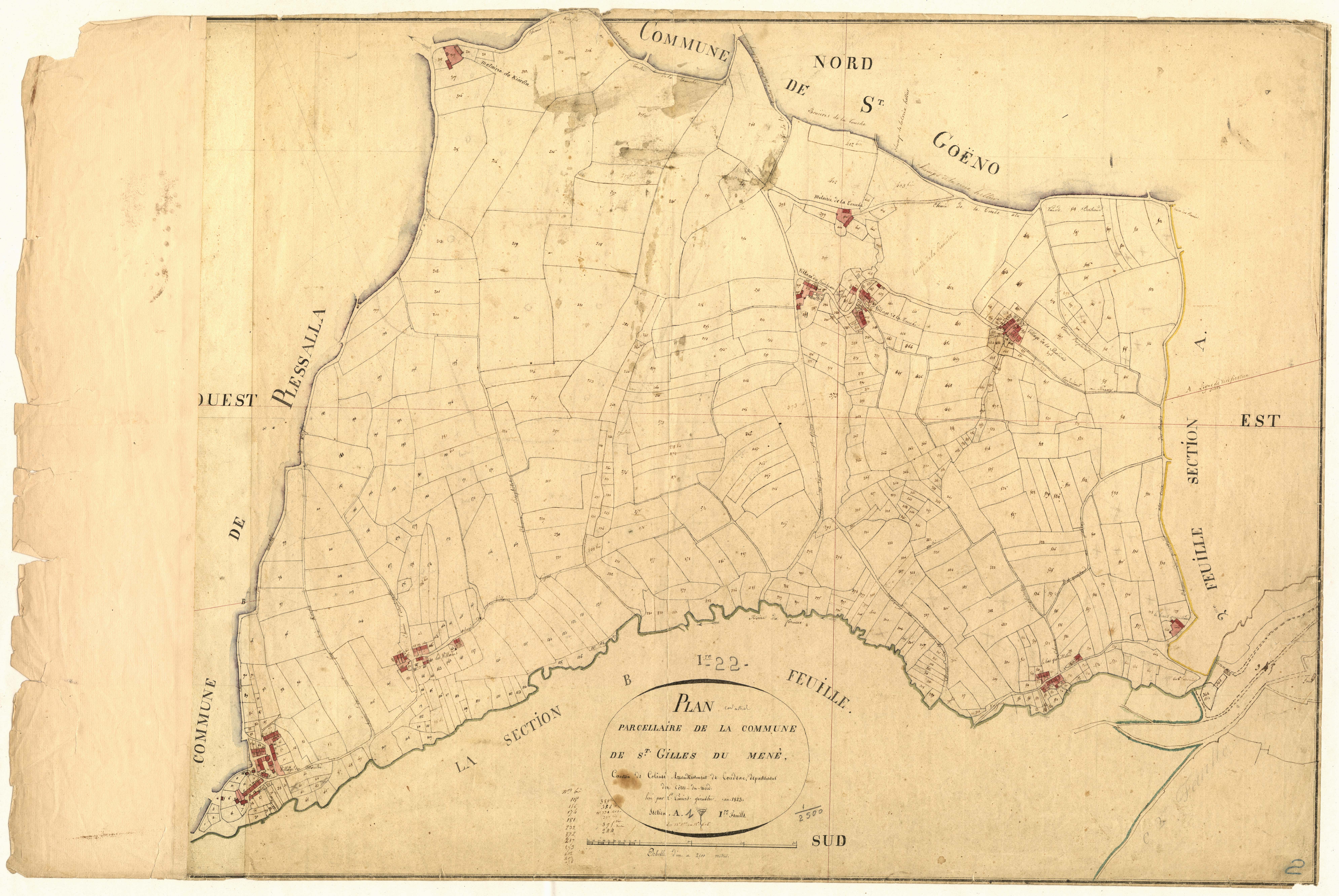 Saint-Gilles-du-Mené - Section A, 1re feuille