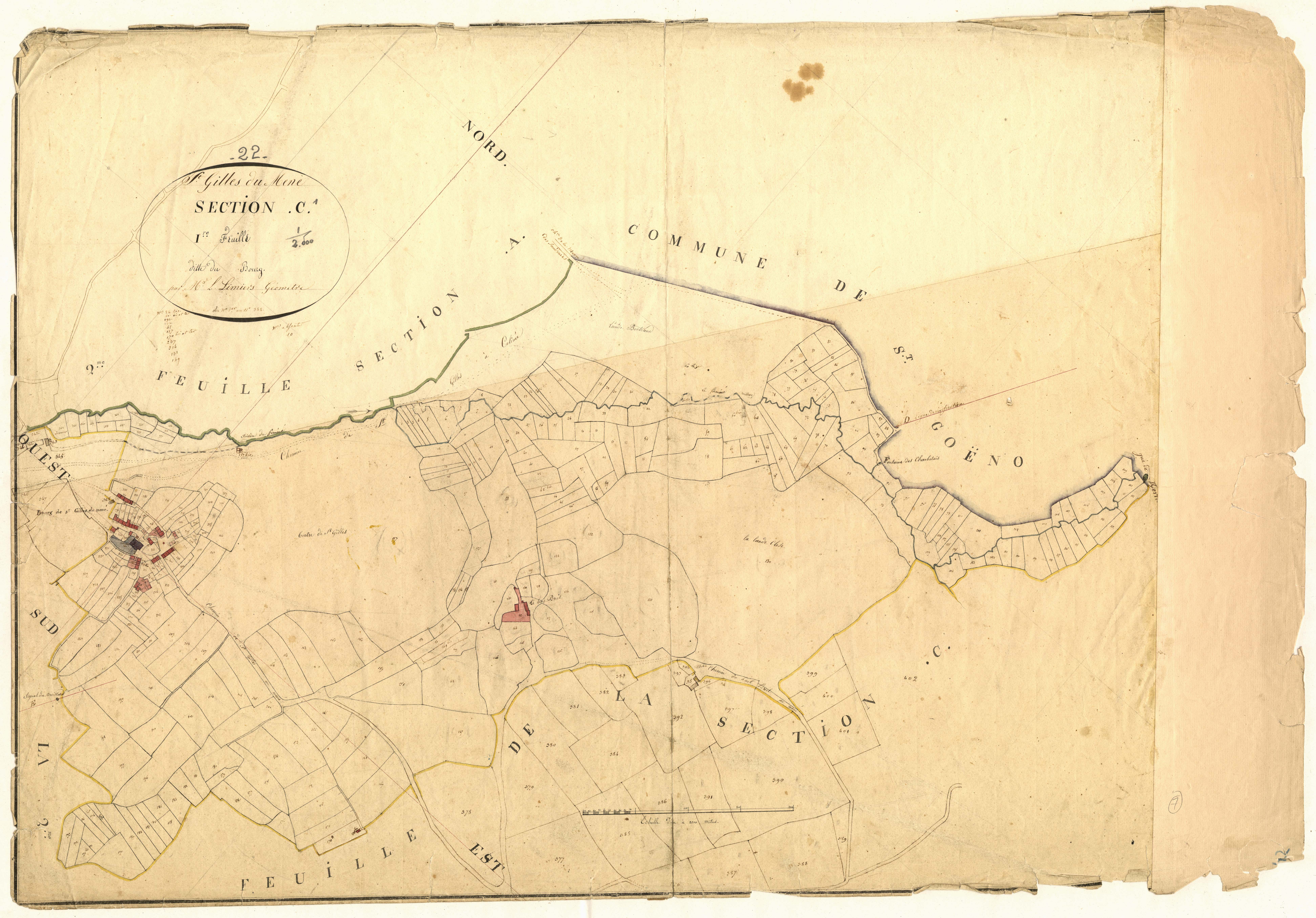 Saint-Gilles-du-Mené - Section C, 1re feuille