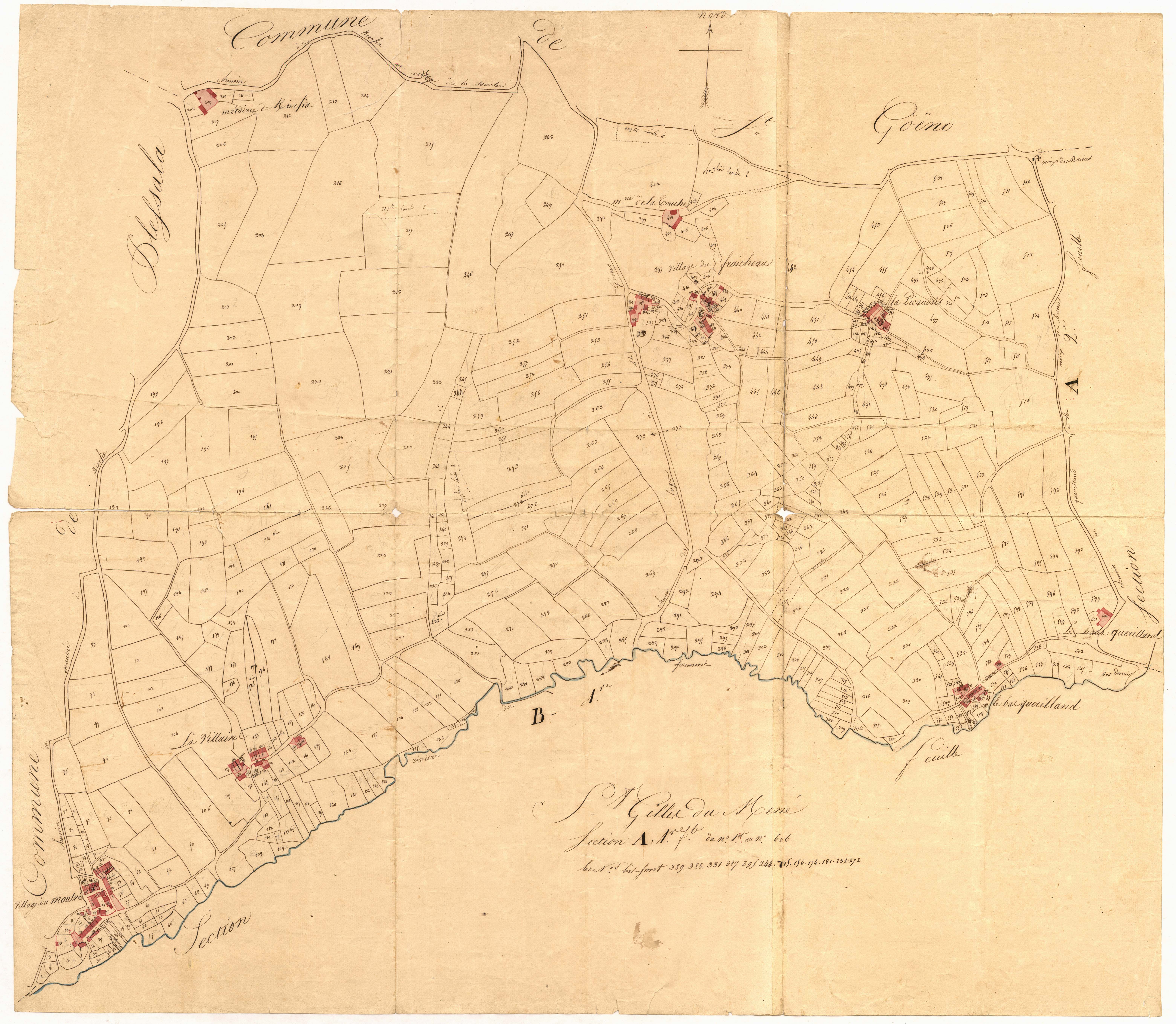 Saint-Gilles-du-Mené - Section A, 1re feuille