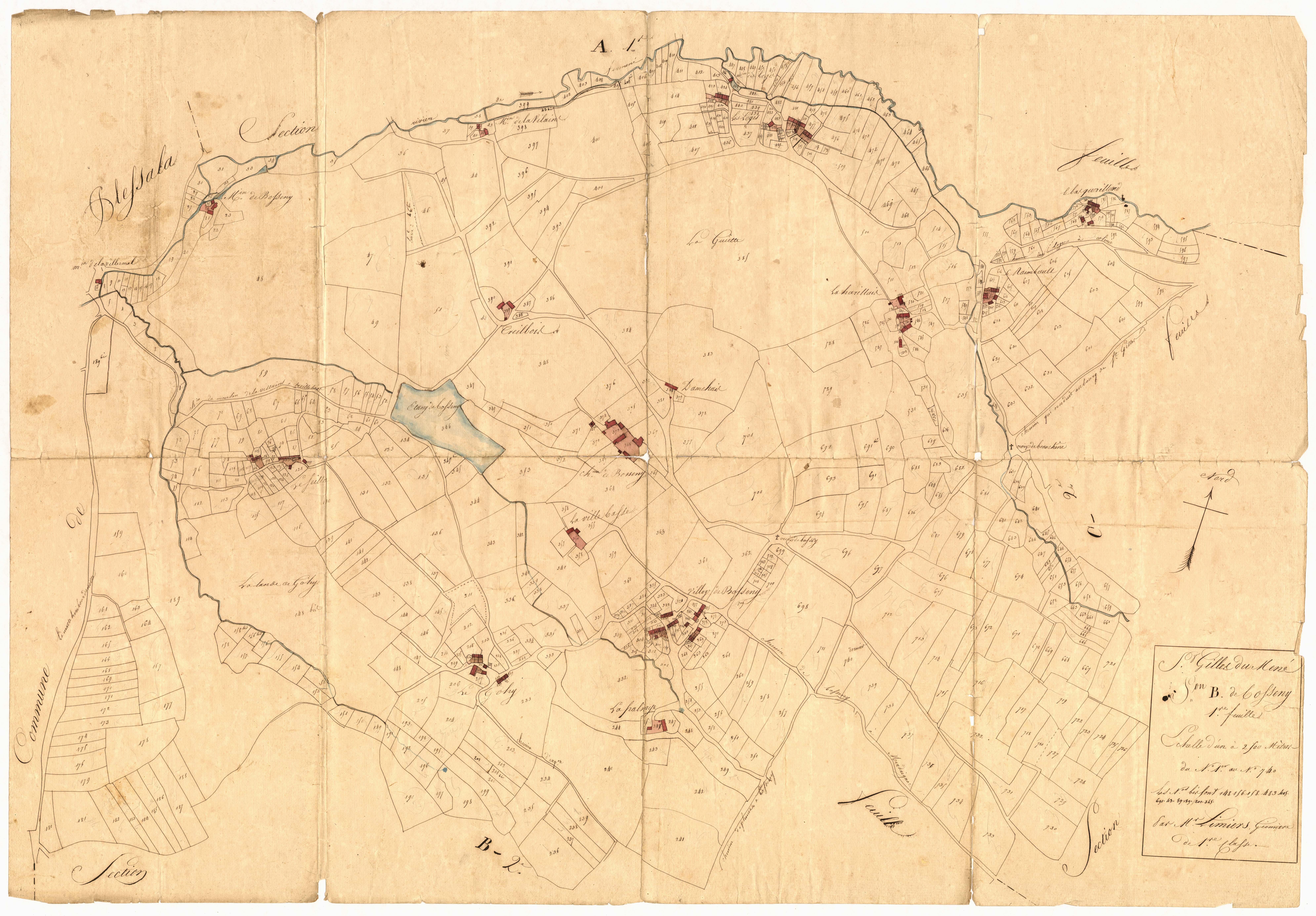 Saint-Gilles-du-Mené - Section B, 1re feuille