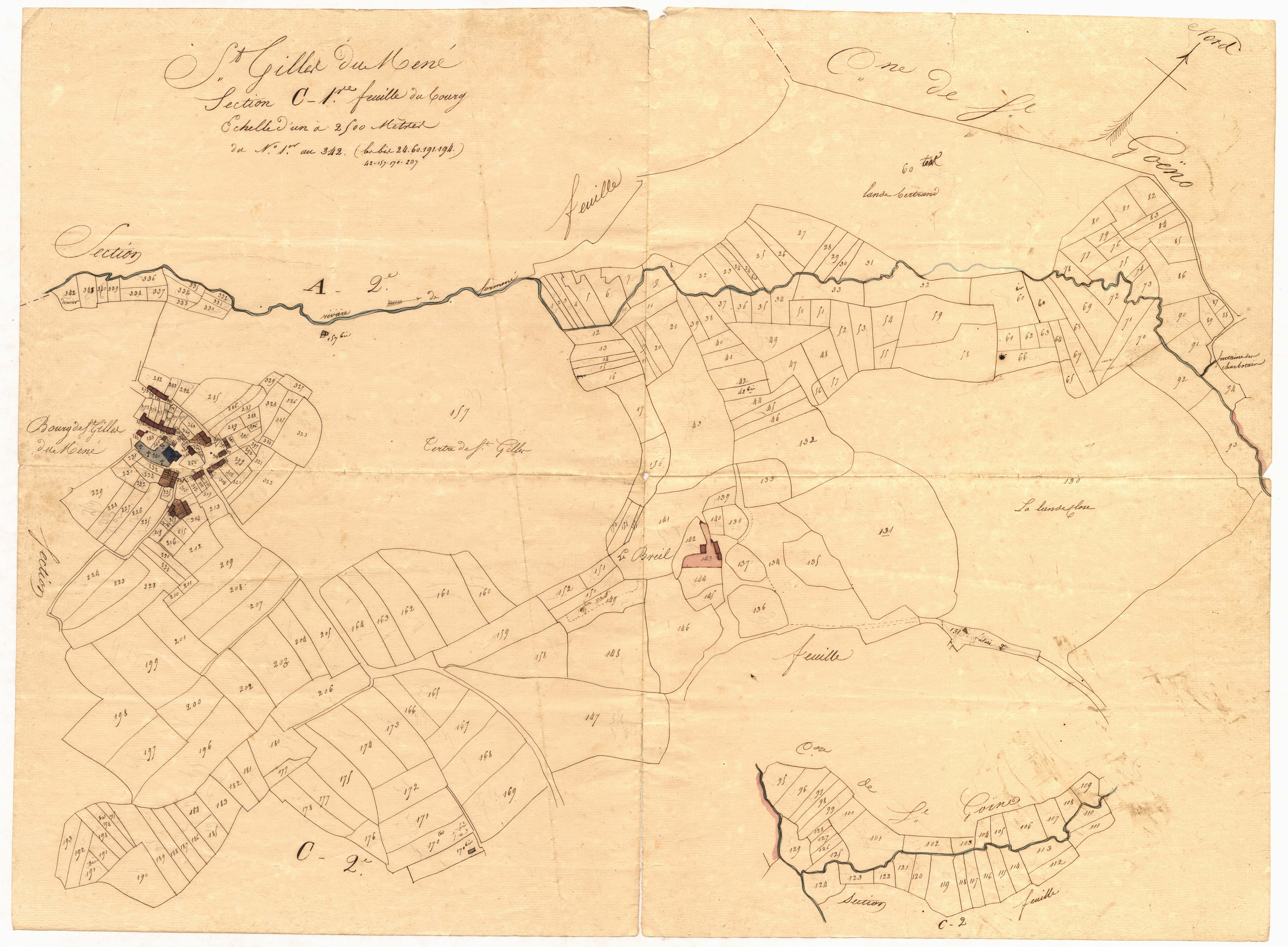 Saint-Gilles-du-Mené - Section C, 1re feuille