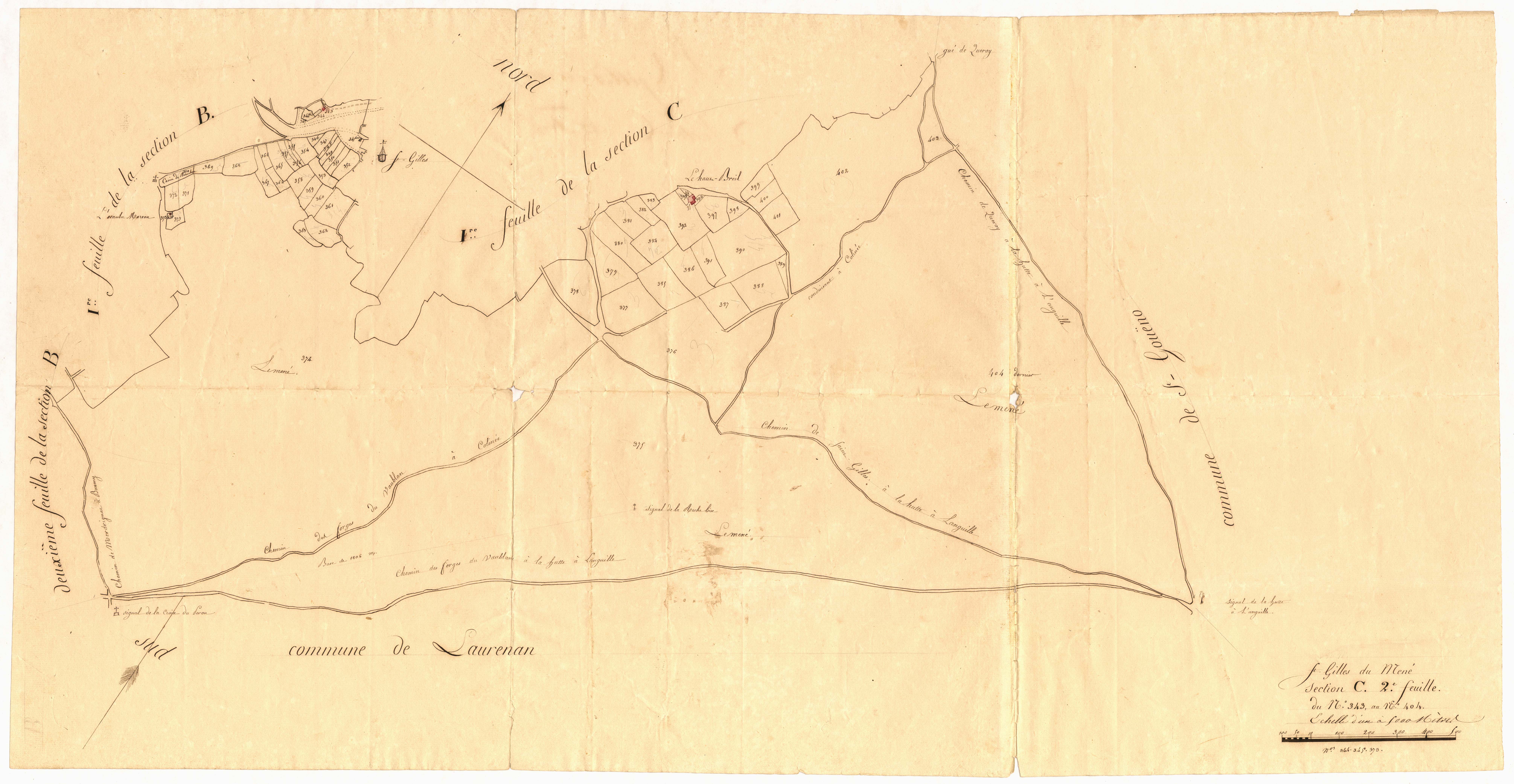 Saint-Gilles-du-Mené - Section C, 2e feuille