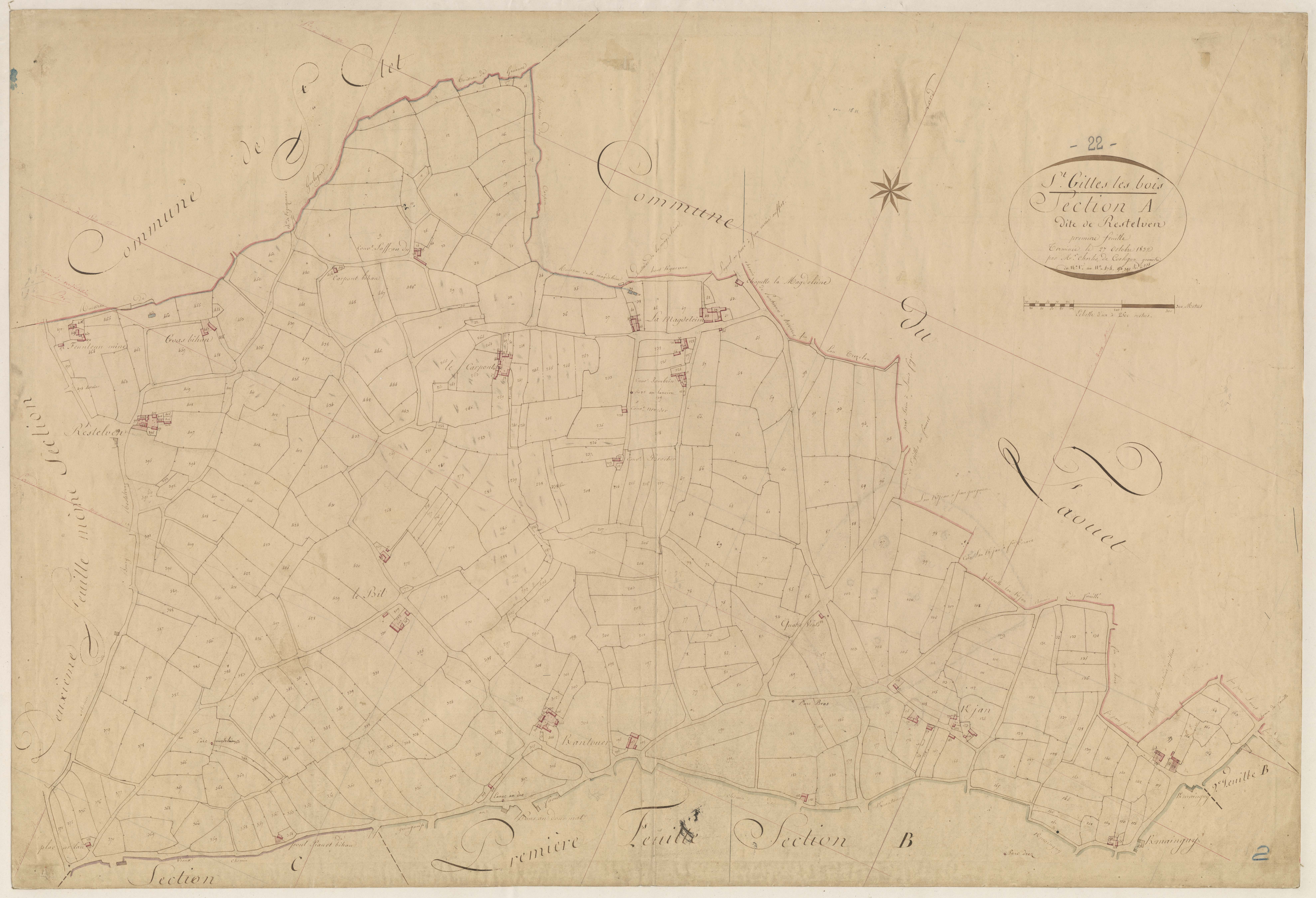 Saint-Gilles-les-Bois - Section A, 1re feuille