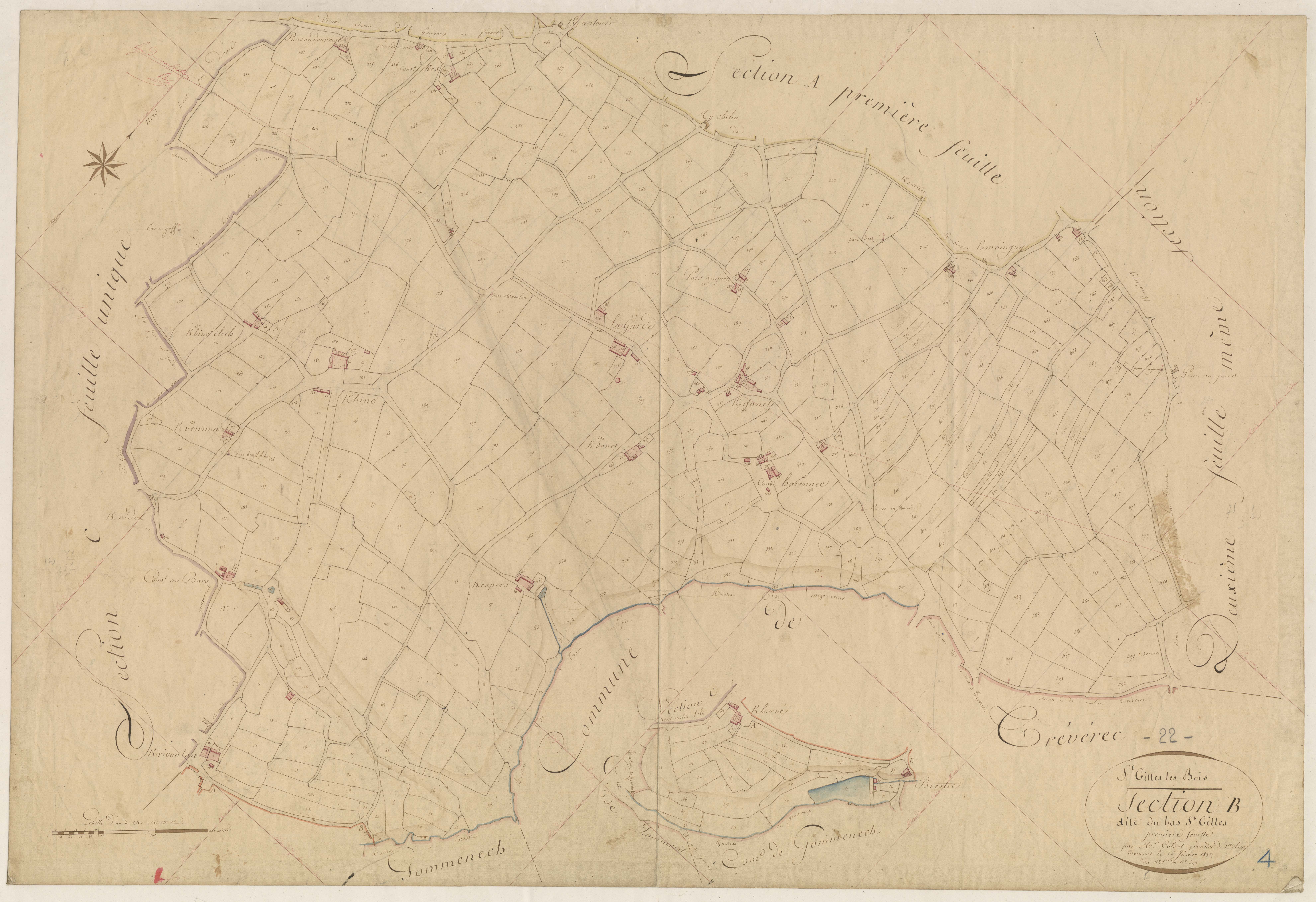 Saint-Gilles-les-Bois - Section B, 1re feuille