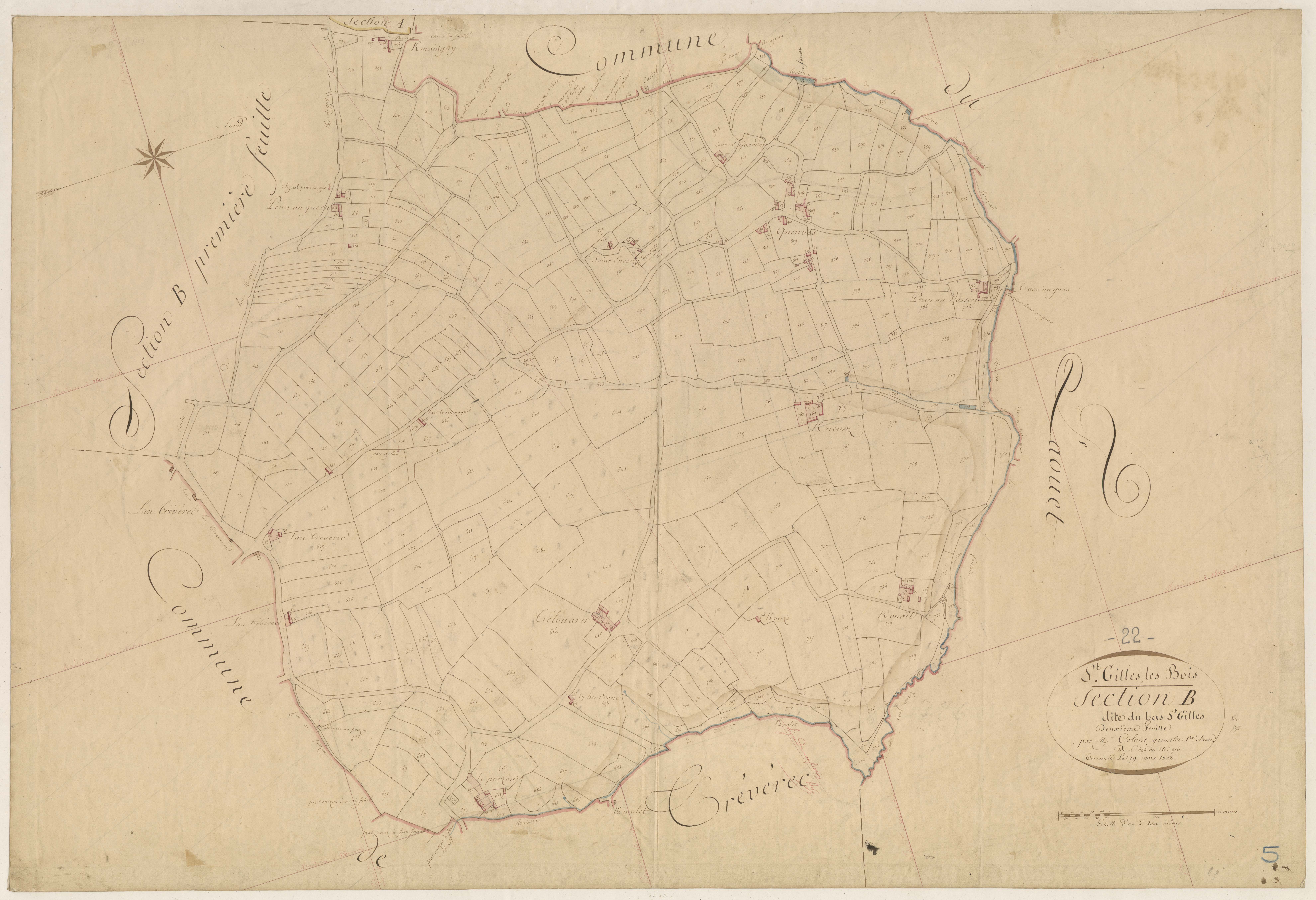 Saint-Gilles-les-Bois - Section B, 2e feuille