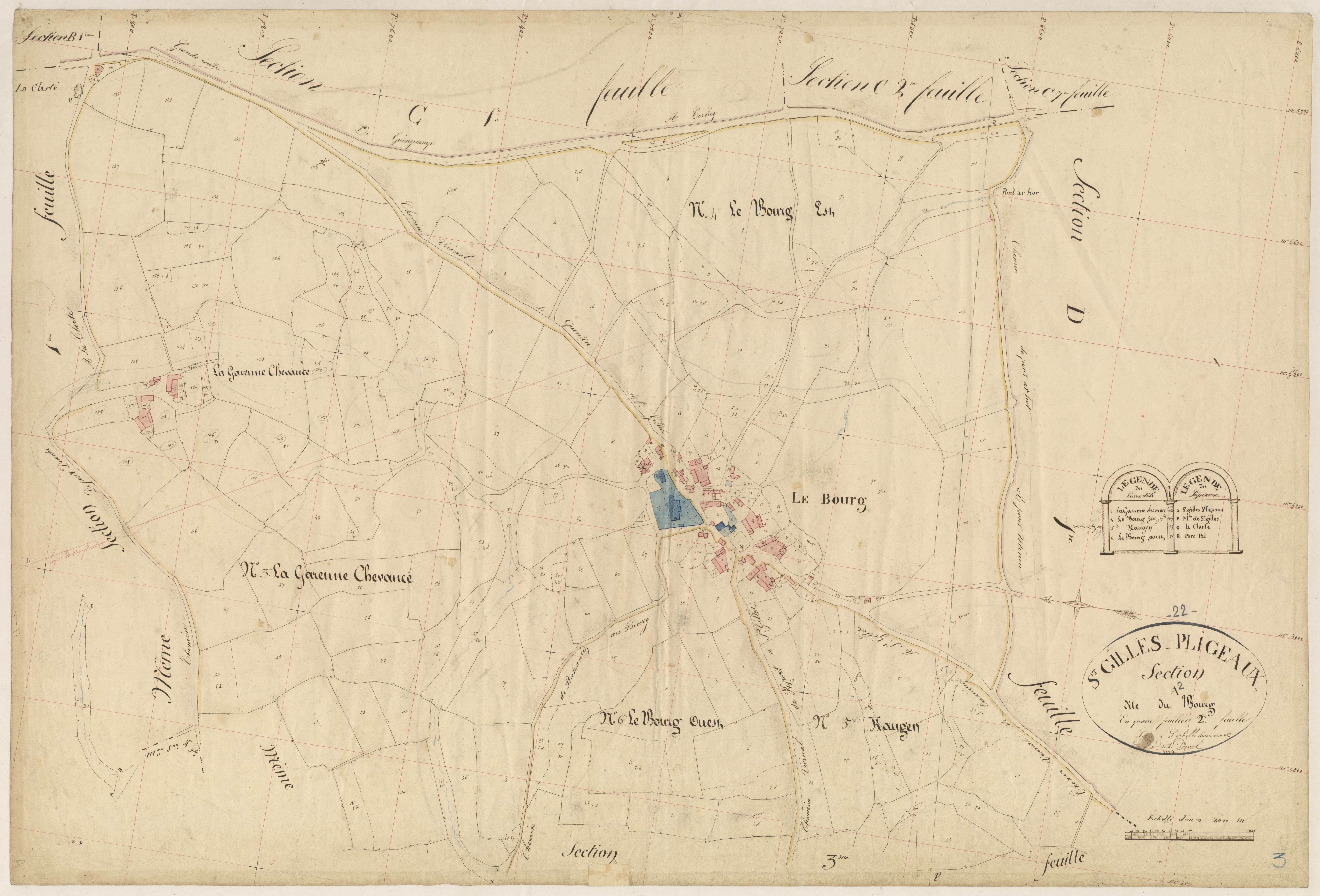 Saint-Gilles-Pligeaux - Section A, 2e feuille