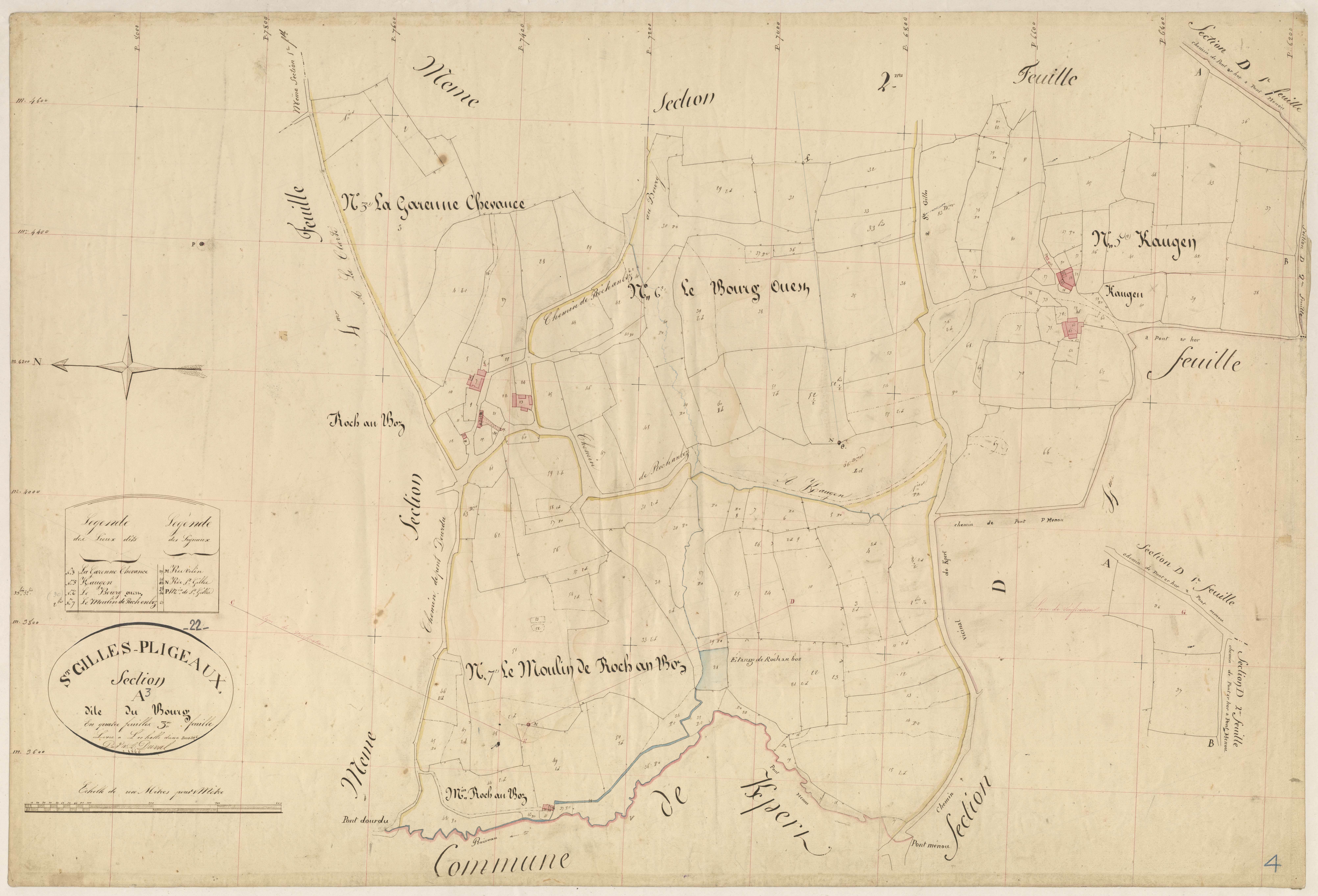 Saint-Gilles-Pligeaux - Section A, 3e feuille