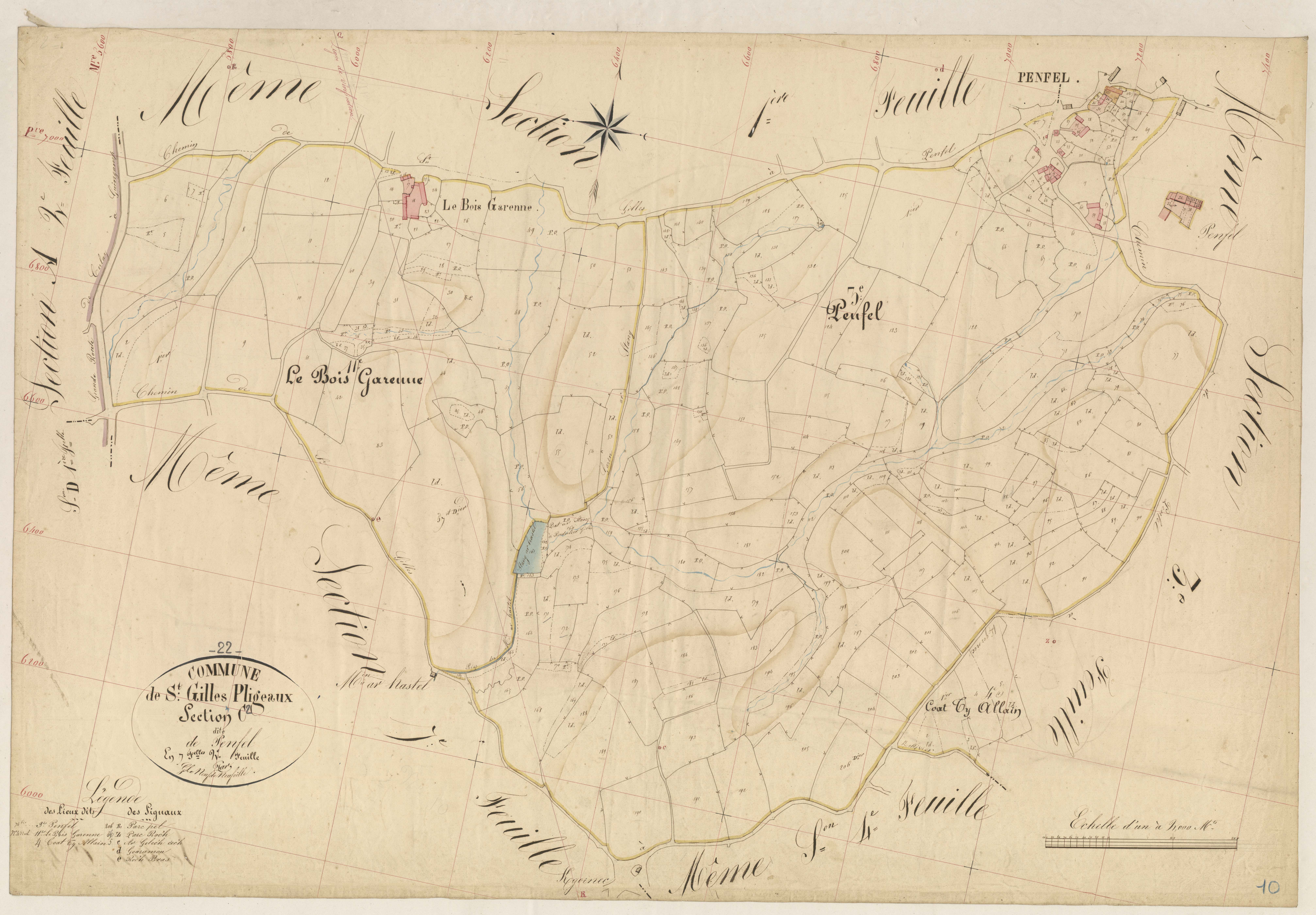 Saint-Gilles-Pligeaux - Section C, 2e feuille