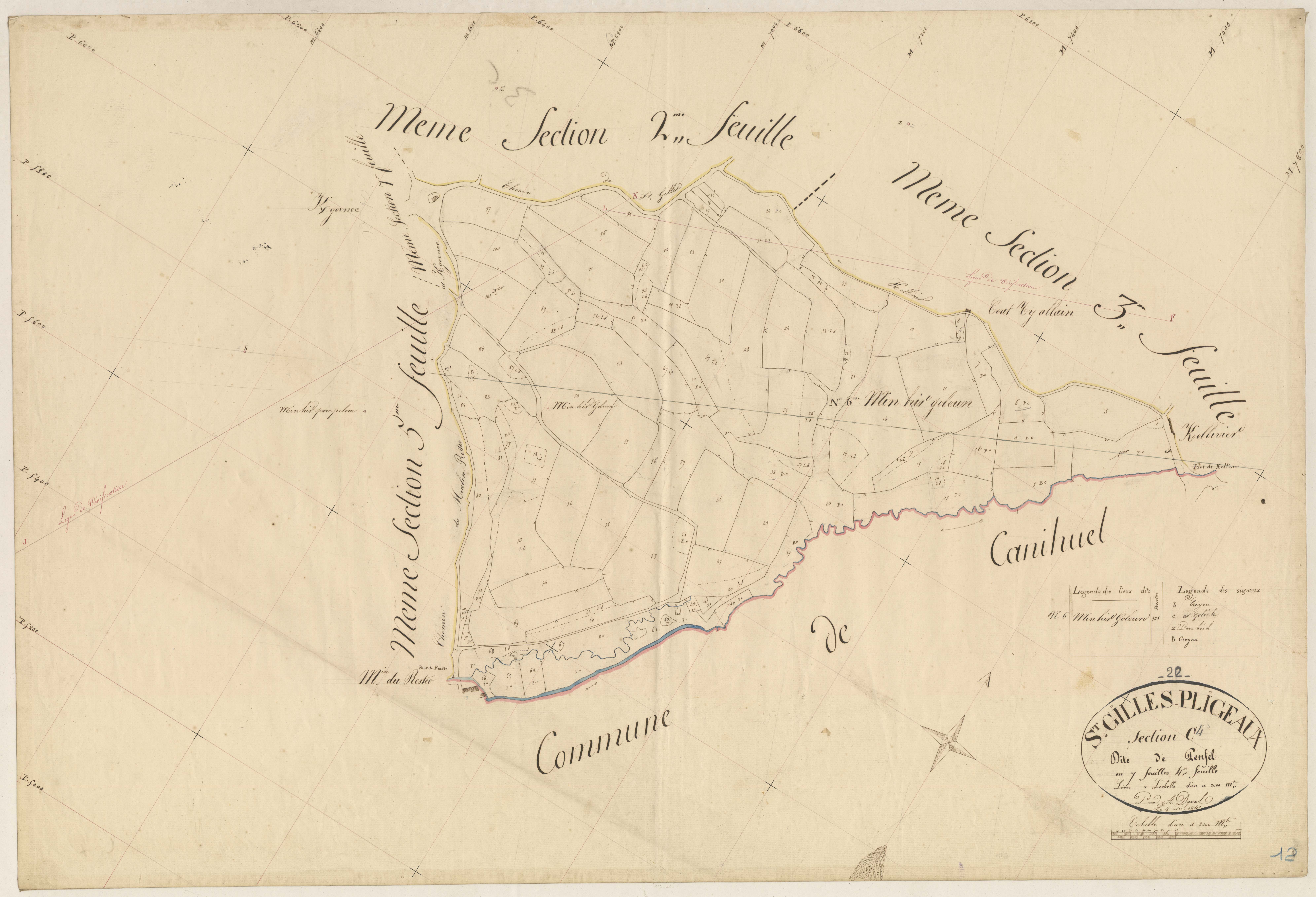 Saint-Gilles-Pligeaux - Section C, 4e feuille
