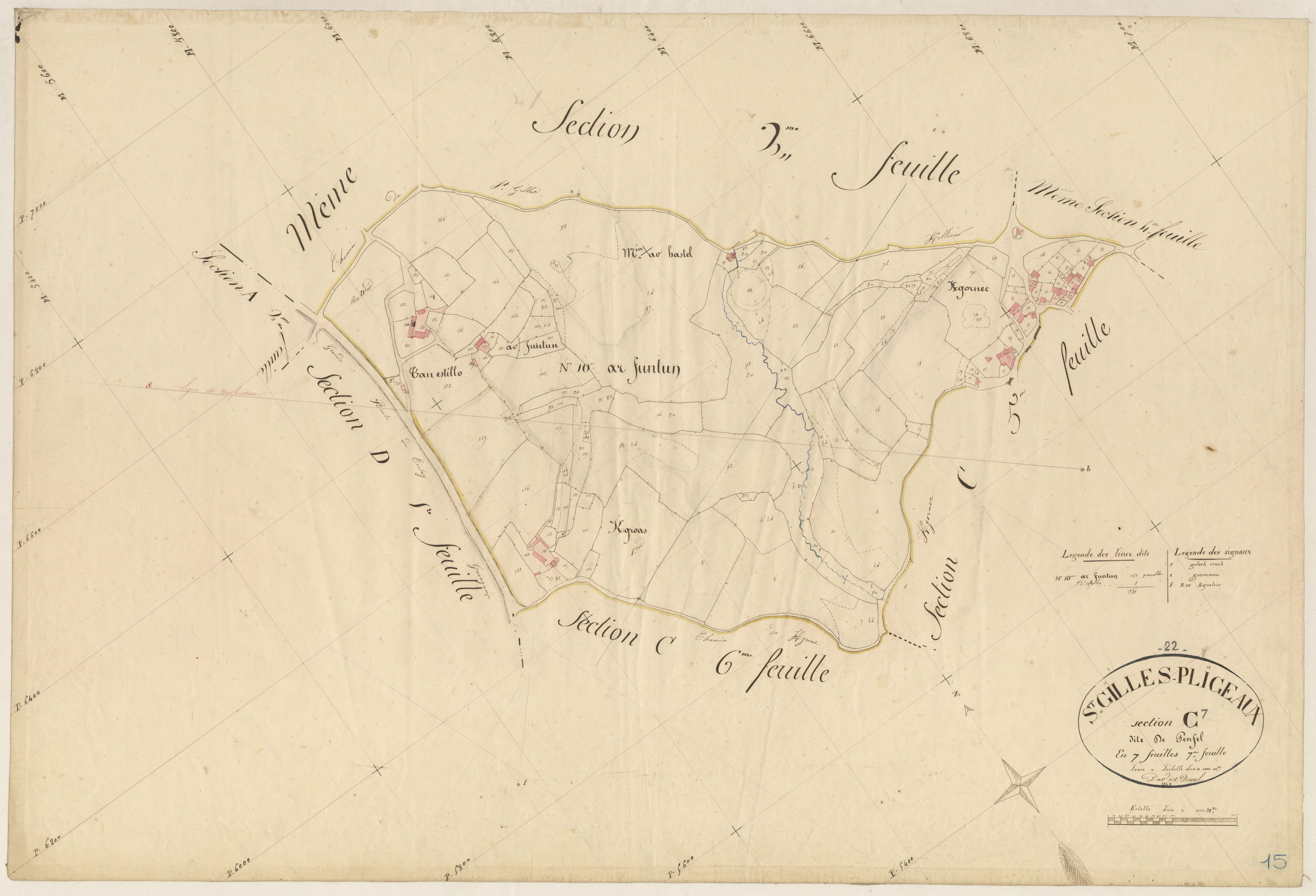 Saint-Gilles-Pligeaux - Section C, 7e feuille