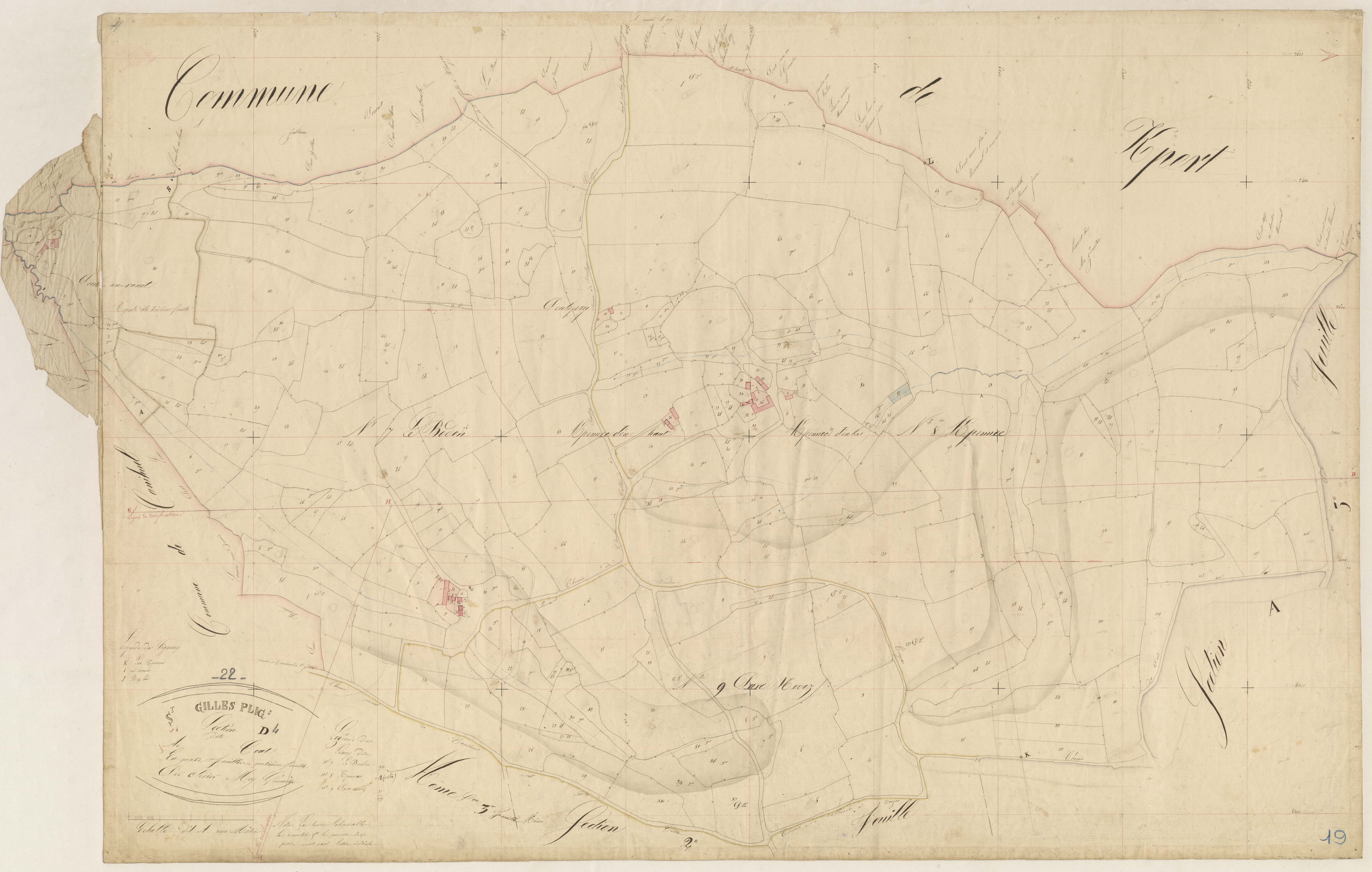 Saint-Gilles-Pligeaux - Section D, 4e feuille