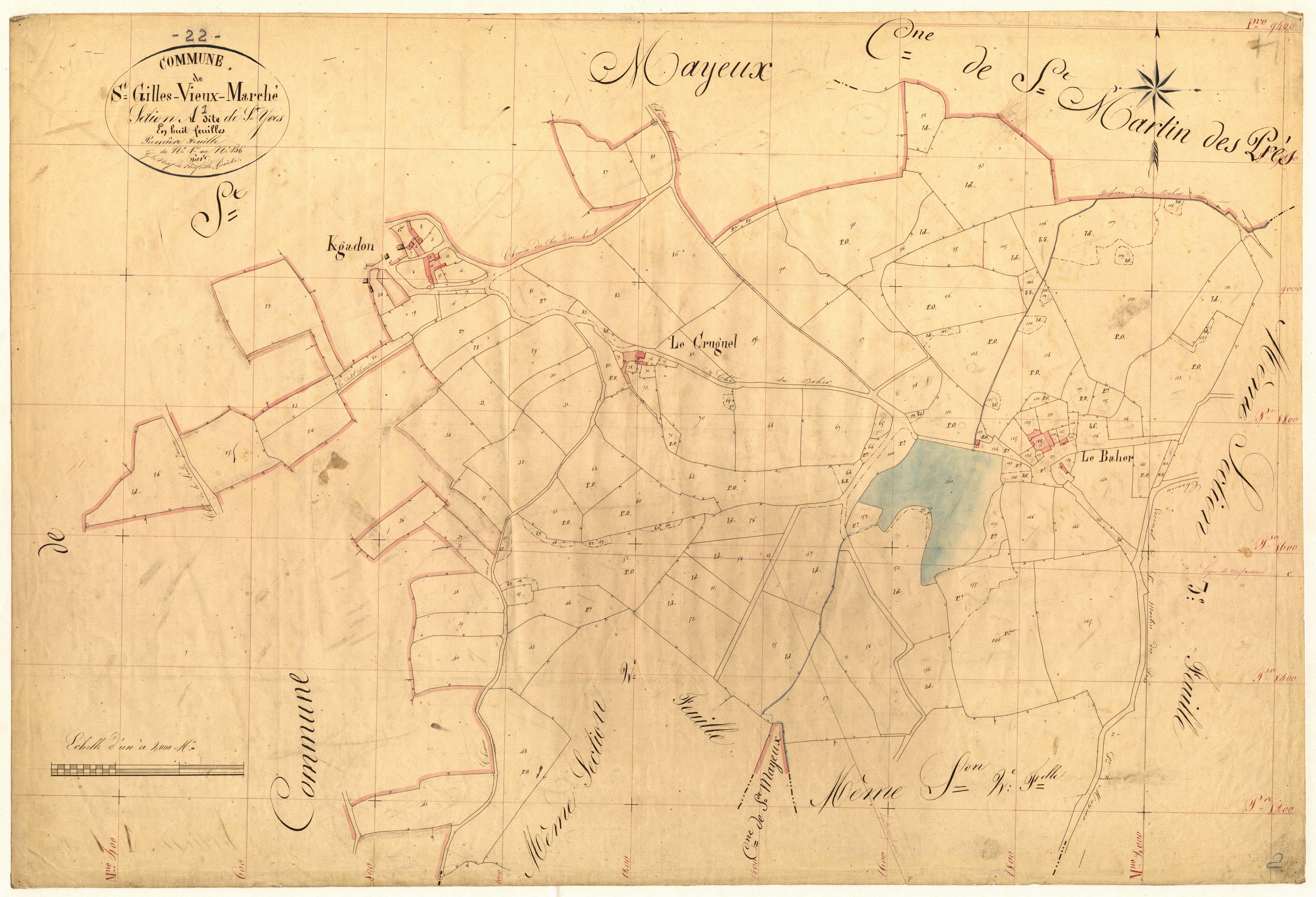 Saint-Gilles-Vieux-Marché - Section A, 1re feuille