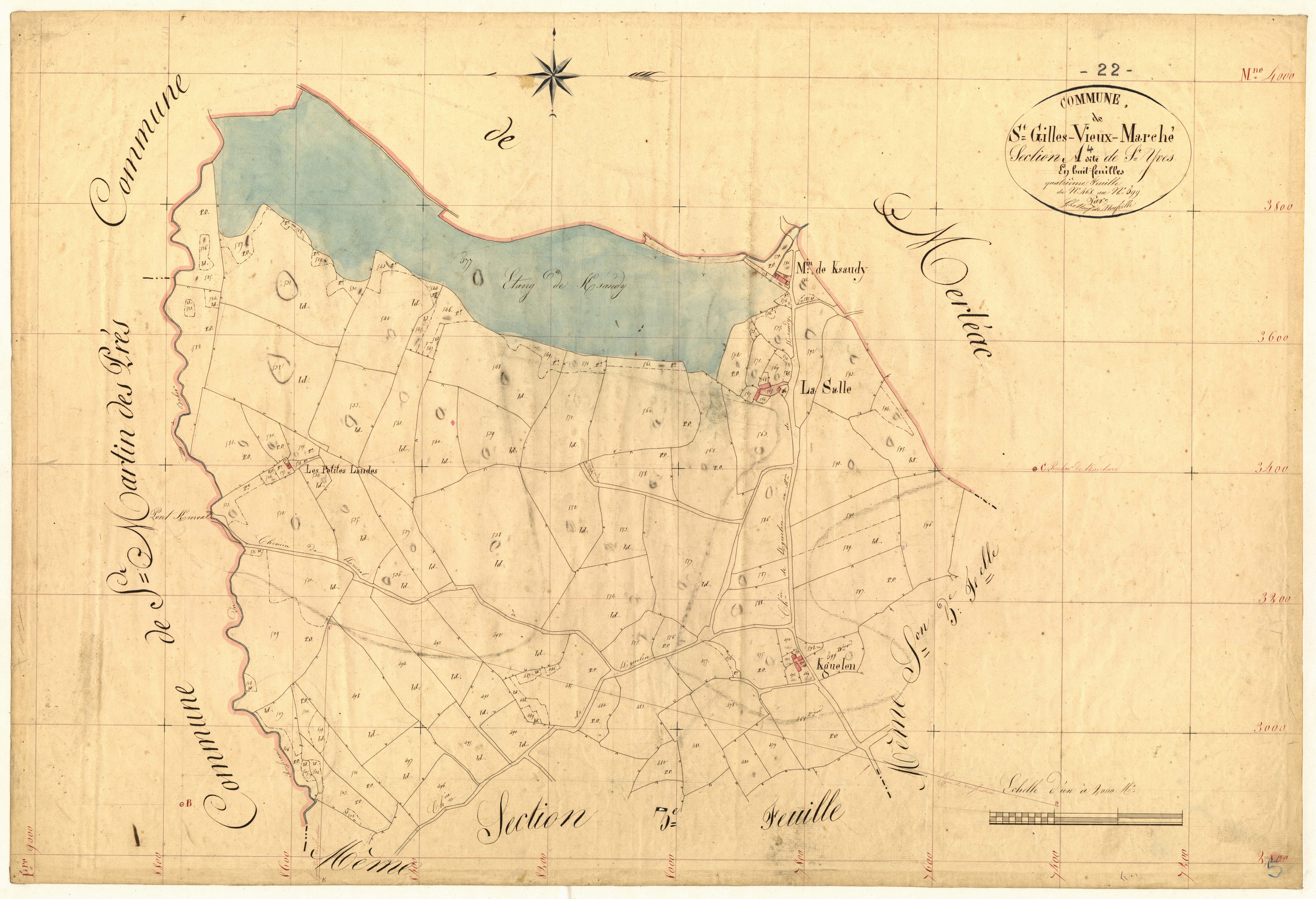 Saint-Gilles-Vieux-Marché - Section A, 4e feuille