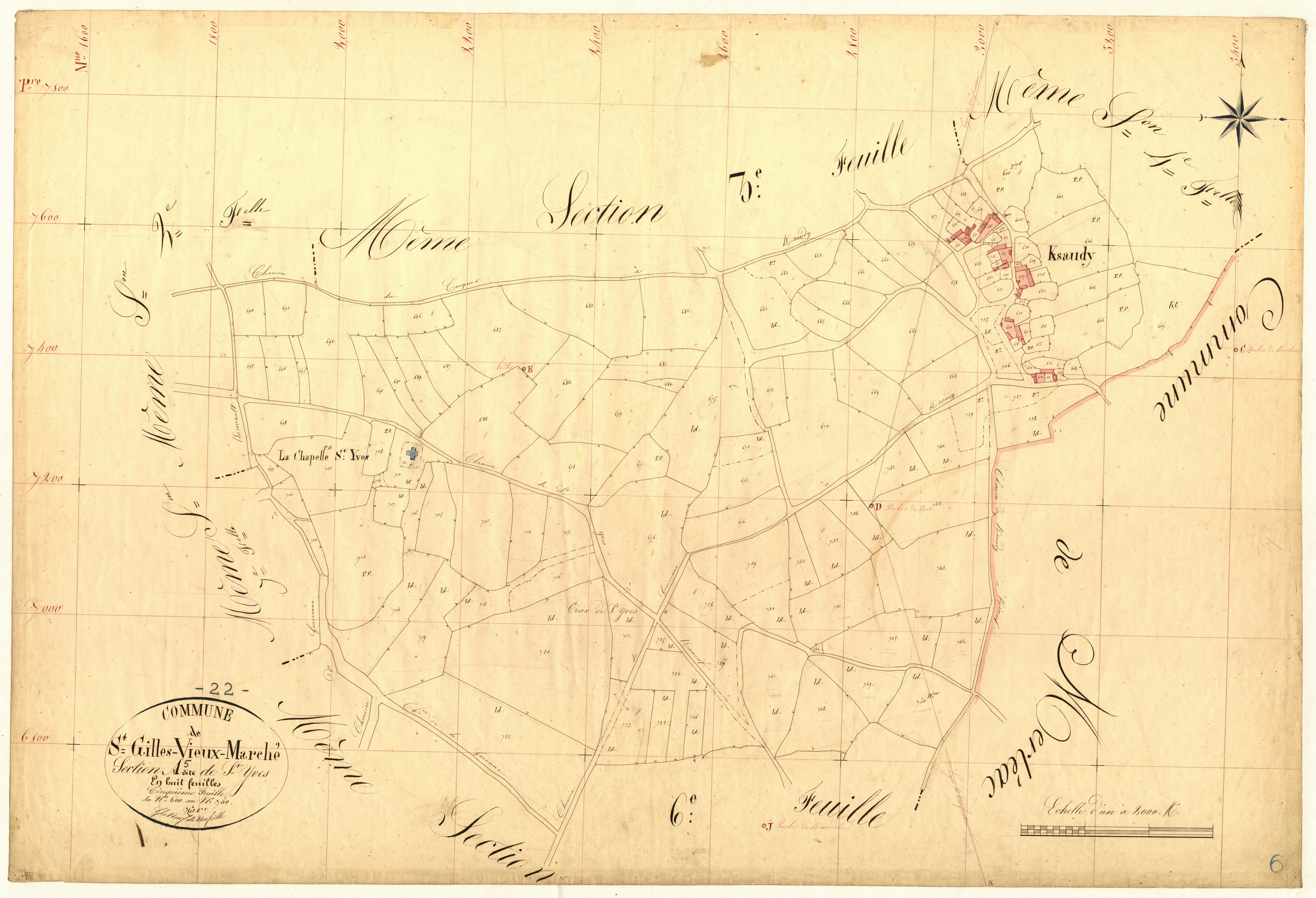 Saint-Gilles-Vieux-Marché - Section A, 5e feuille