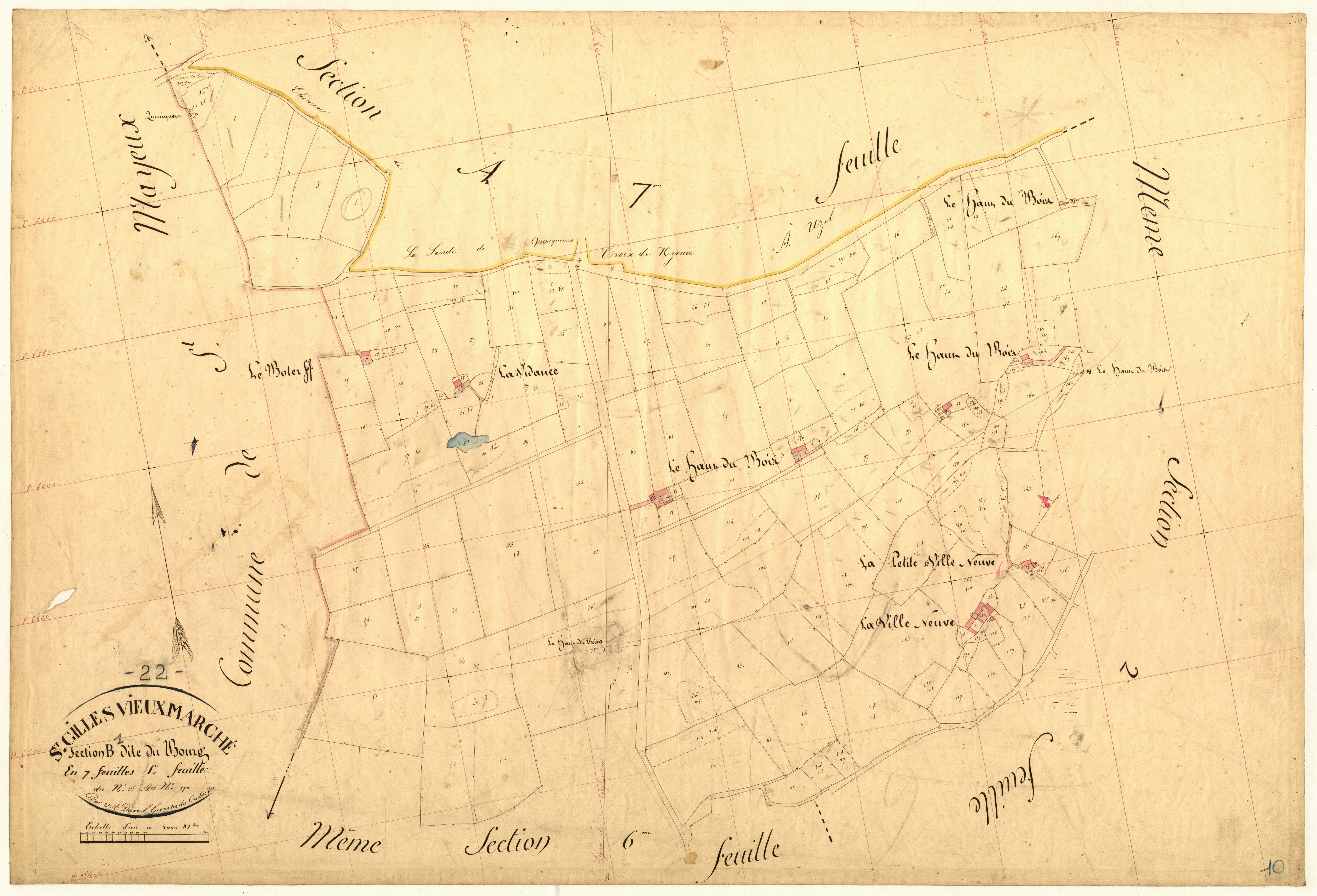 Saint-Gilles-Vieux-Marché - Section B, 1re feuille