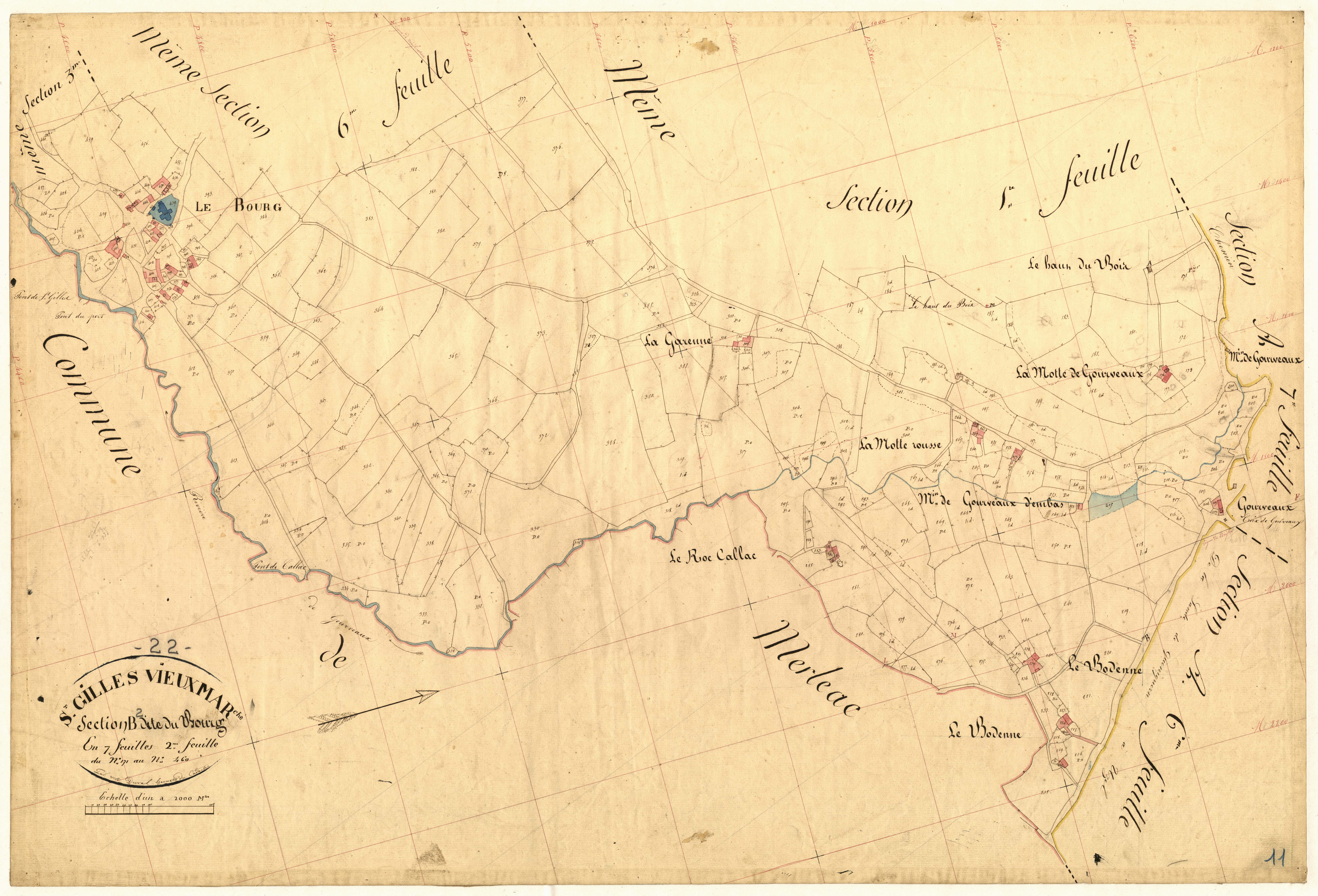 Saint-Gilles-Vieux-Marché - Section B, 2e feuille