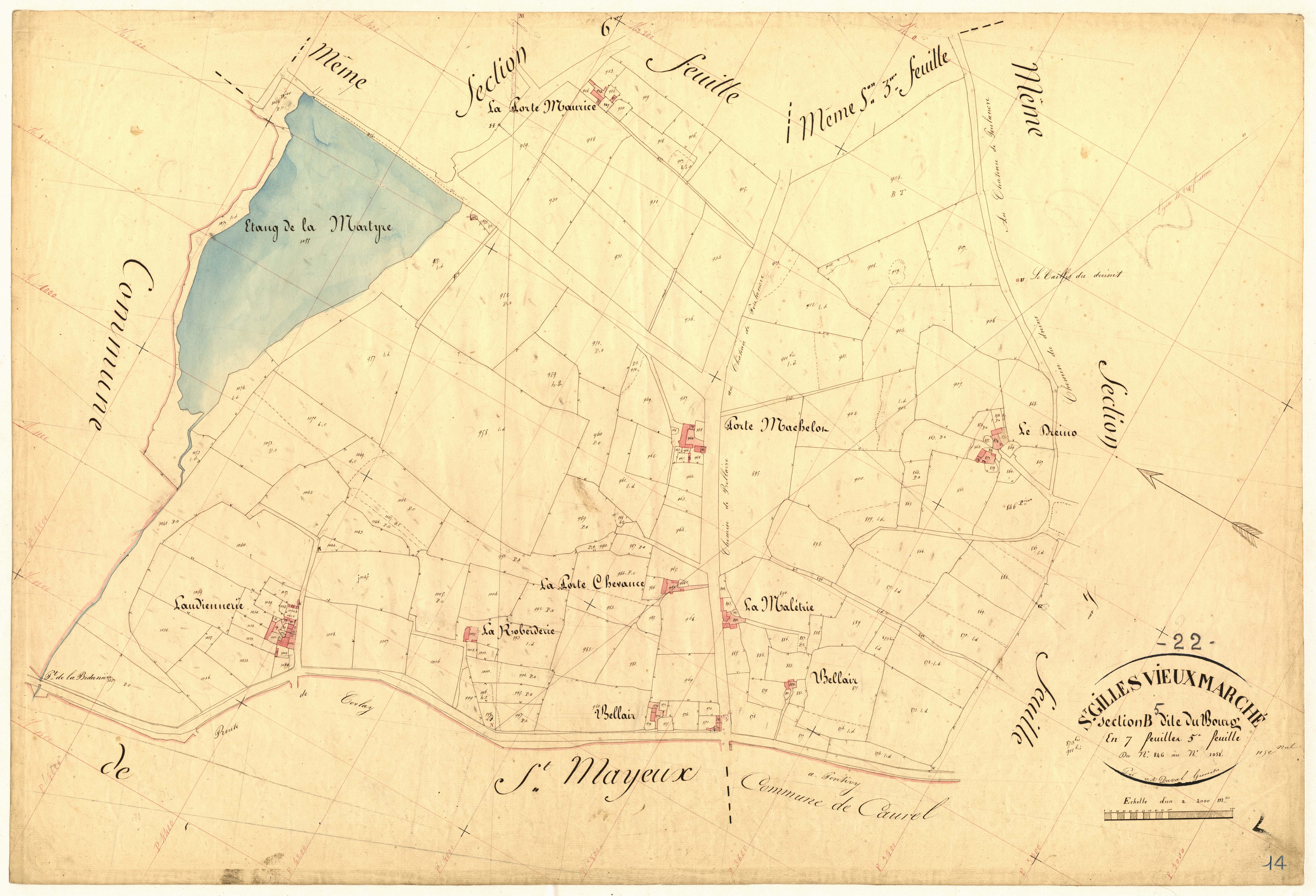 Saint-Gilles-Vieux-Marché - Section B, 5e feuille