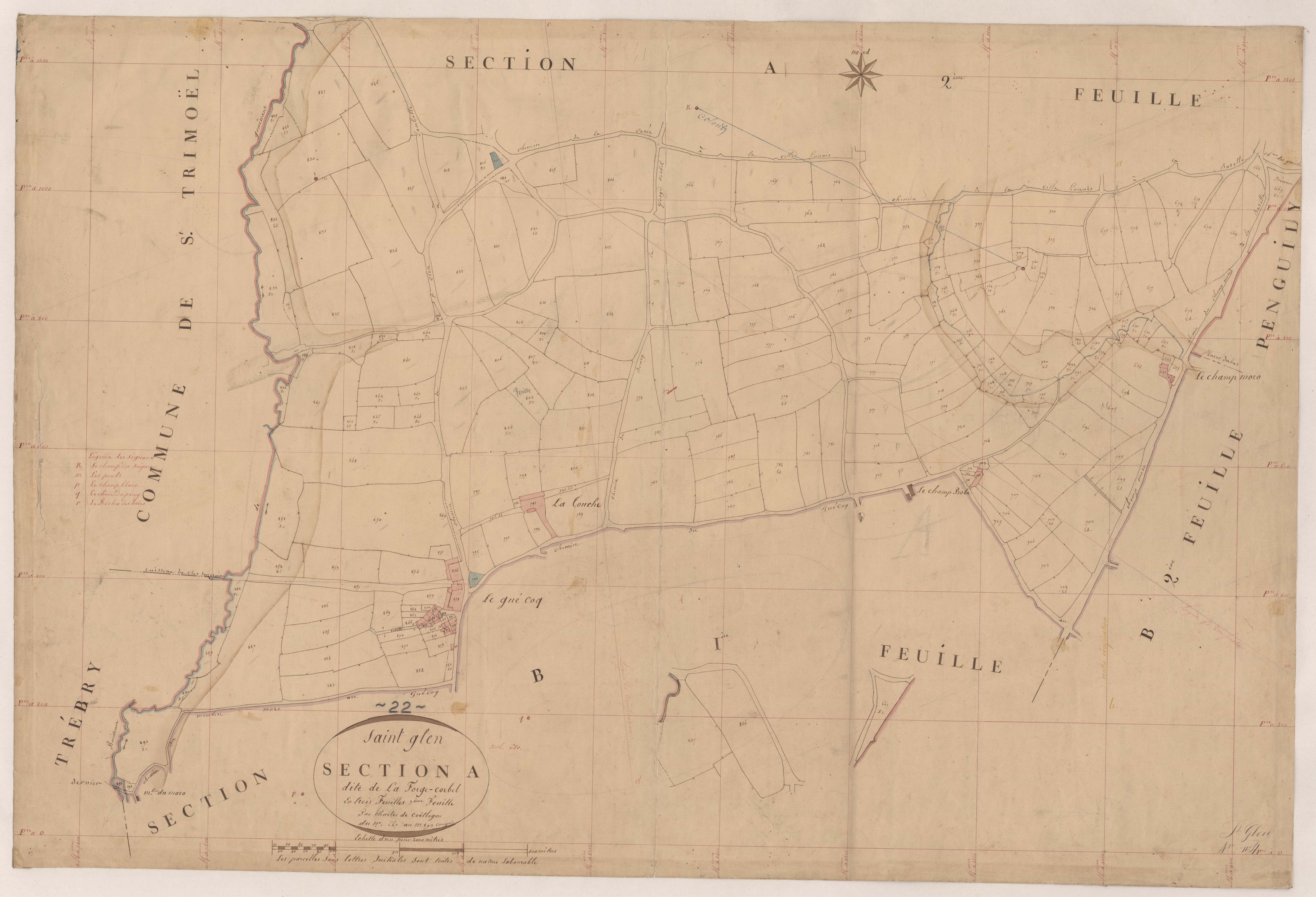 Saint-Glen - Section A, 3e feuille