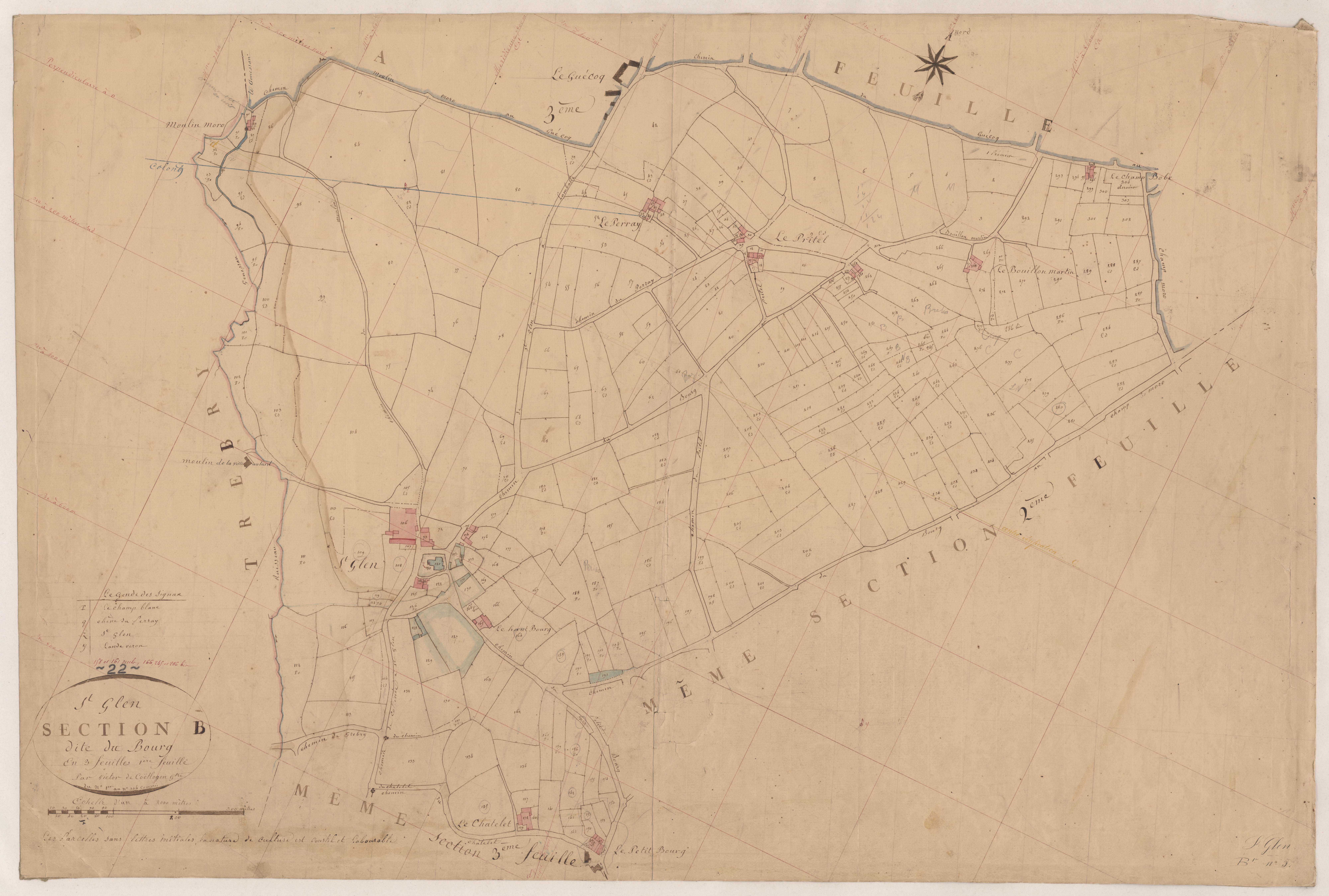 Saint-Glen - Section B, 1re feuille