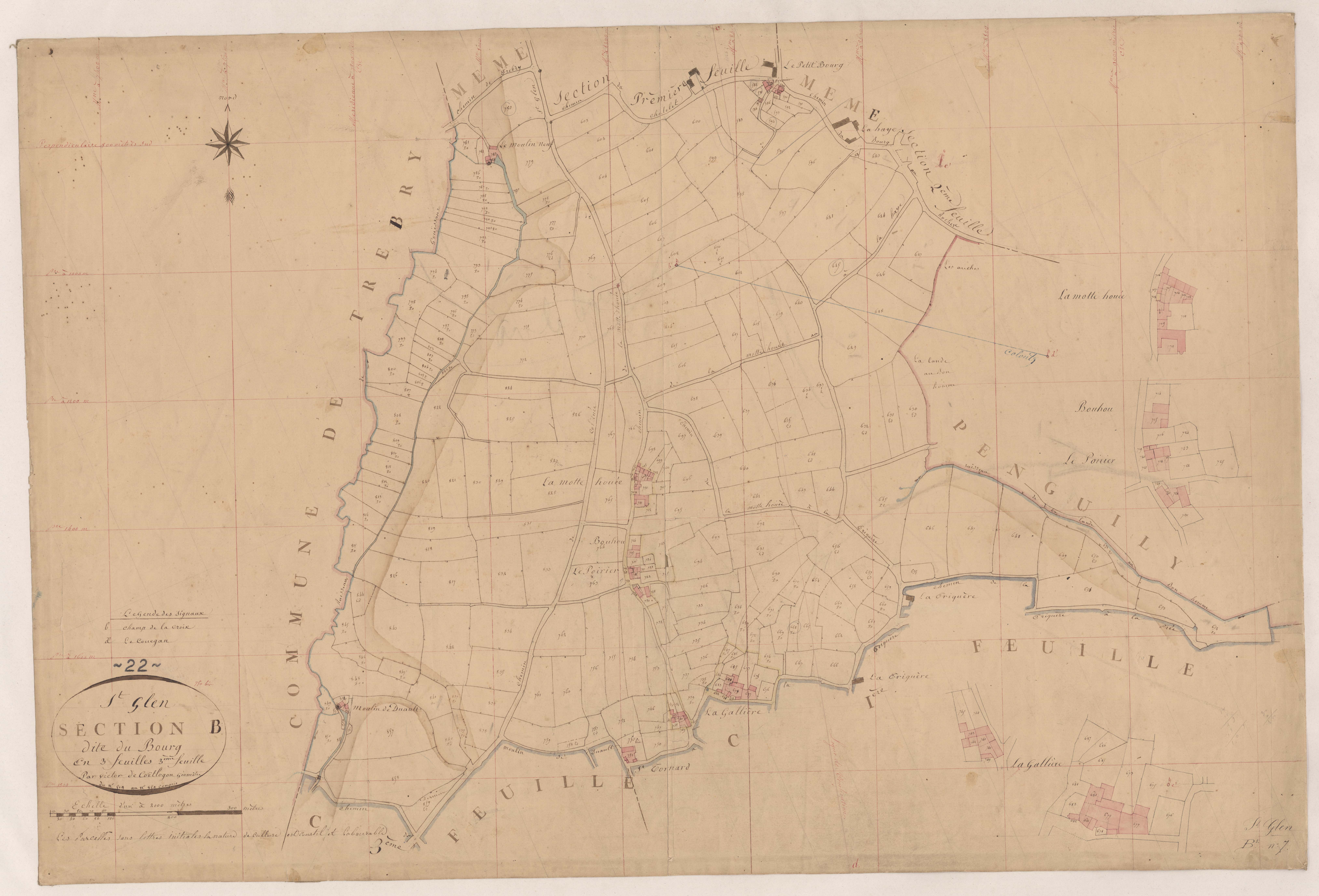 Saint-Glen - Section B, 3e feuille